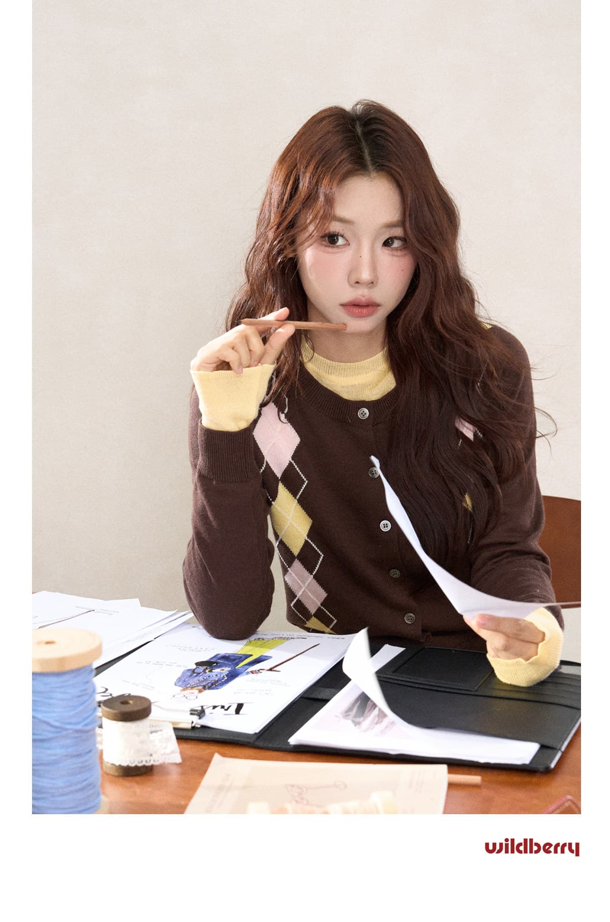 하나 오노 라스베리 브라운 모직물 오픈 가디건 여성 2026 년 가을 새로운 올해 인기 폭발 그레이트 봐. 의류 상세 이미지 22