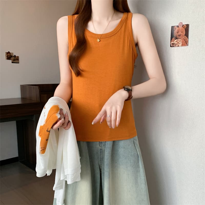 실사 빅 사이즈 새로운 디자인 센스 지방 mm 얼음 실크 Tulle 프린트 태양 보호 셔츠 여성 인사이드 가져 가라. 투피스 조끼 상세 이미지 8