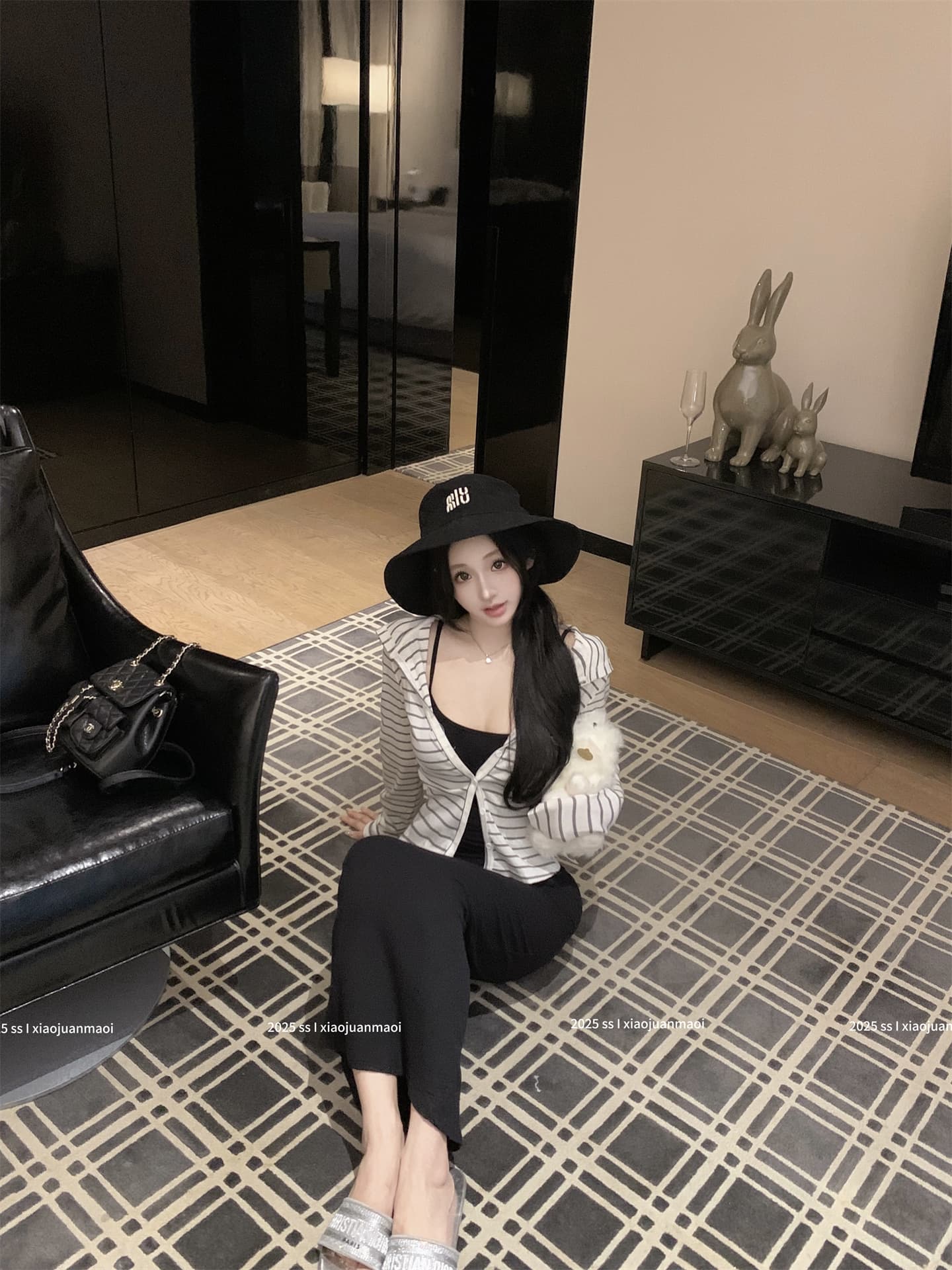 실사 이른 가을 스키니 종이 사람들 비틀림 스트랩 슬립 드레스 여성 가을철 실크 긴팔 자외선 차단 오픈 가디건 상세 이미지 4