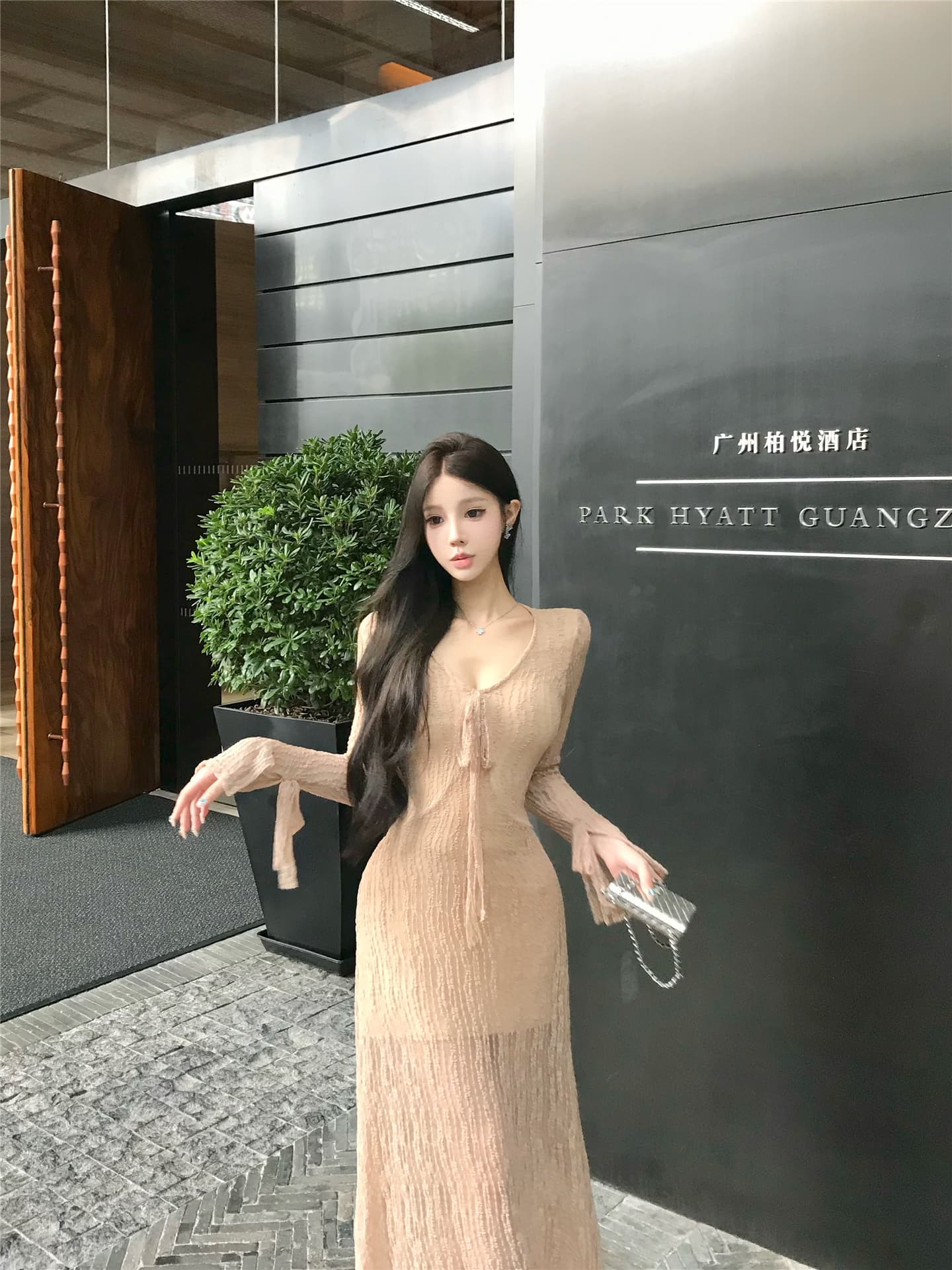 실사 이른 가을 어렴풋이 나타나면 ~ 중 미적 감각 드레스 레이스 레이스업 여성 레트로 분위기 긴팔 프랑스식 롱 스커트 상세 이미지 2