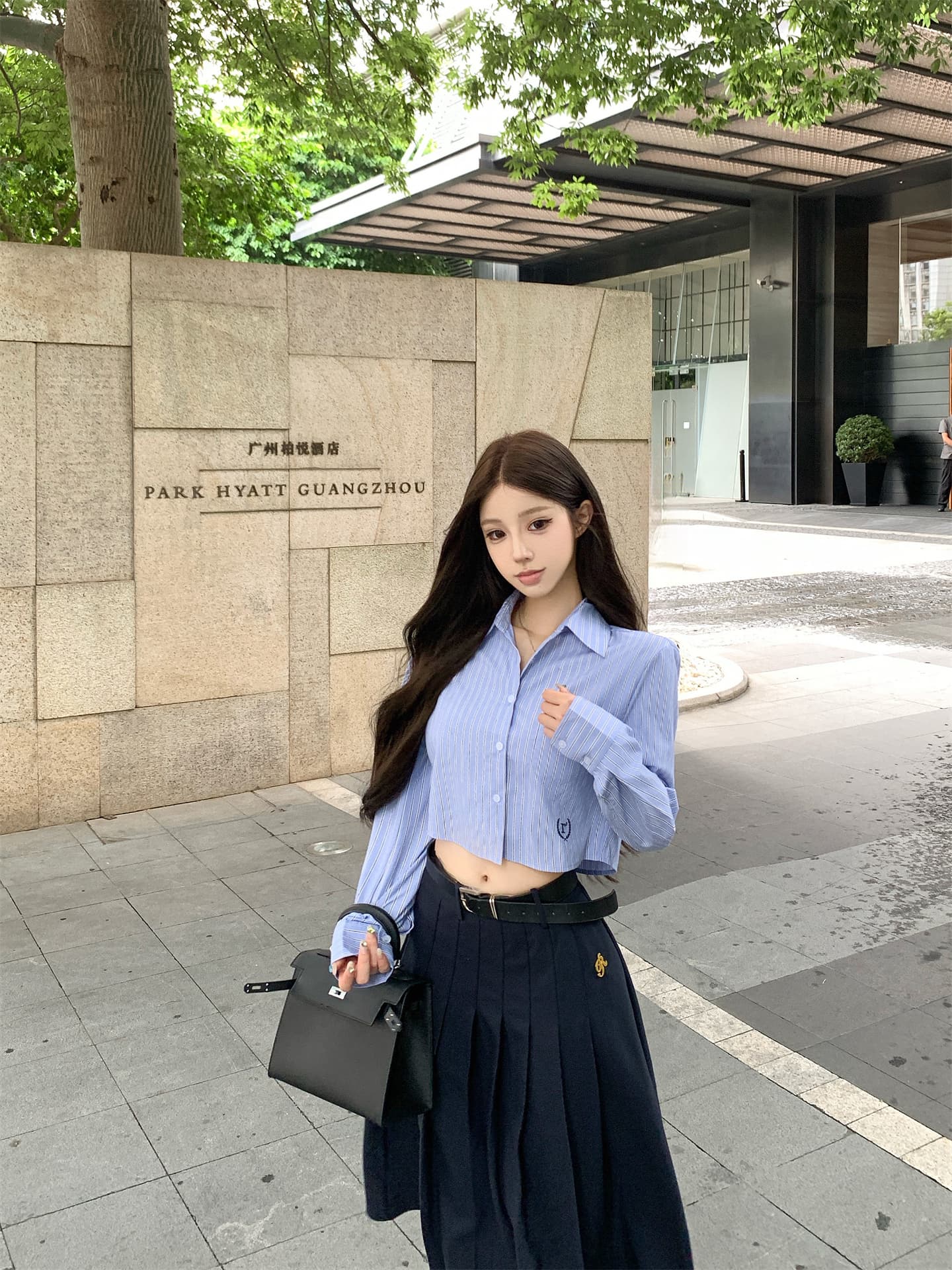 실사 가을 겨울 작은 샤넬 스타일 솜을 넣은 재킷 스트라이프 프랑스식 짧은 셔츠 품격 플리츠 도루 센스 롱 스커트 여성