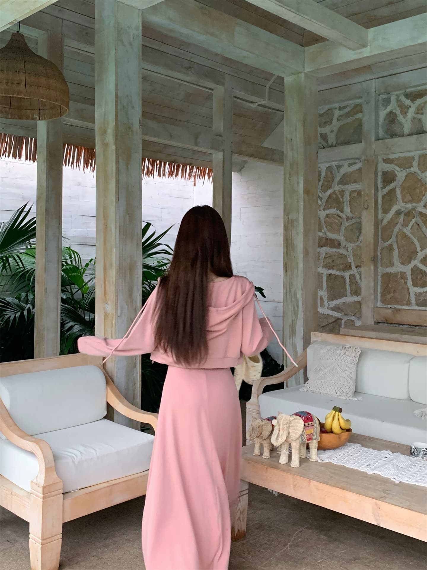 실사 이른 가을 순수한 욕망 u 칼라 몸매 가꾸기 허리 수축 단색 슬립 드레스 디자인 센스 지퍼 오픈 가디건 여성 코트 상세 이미지 11