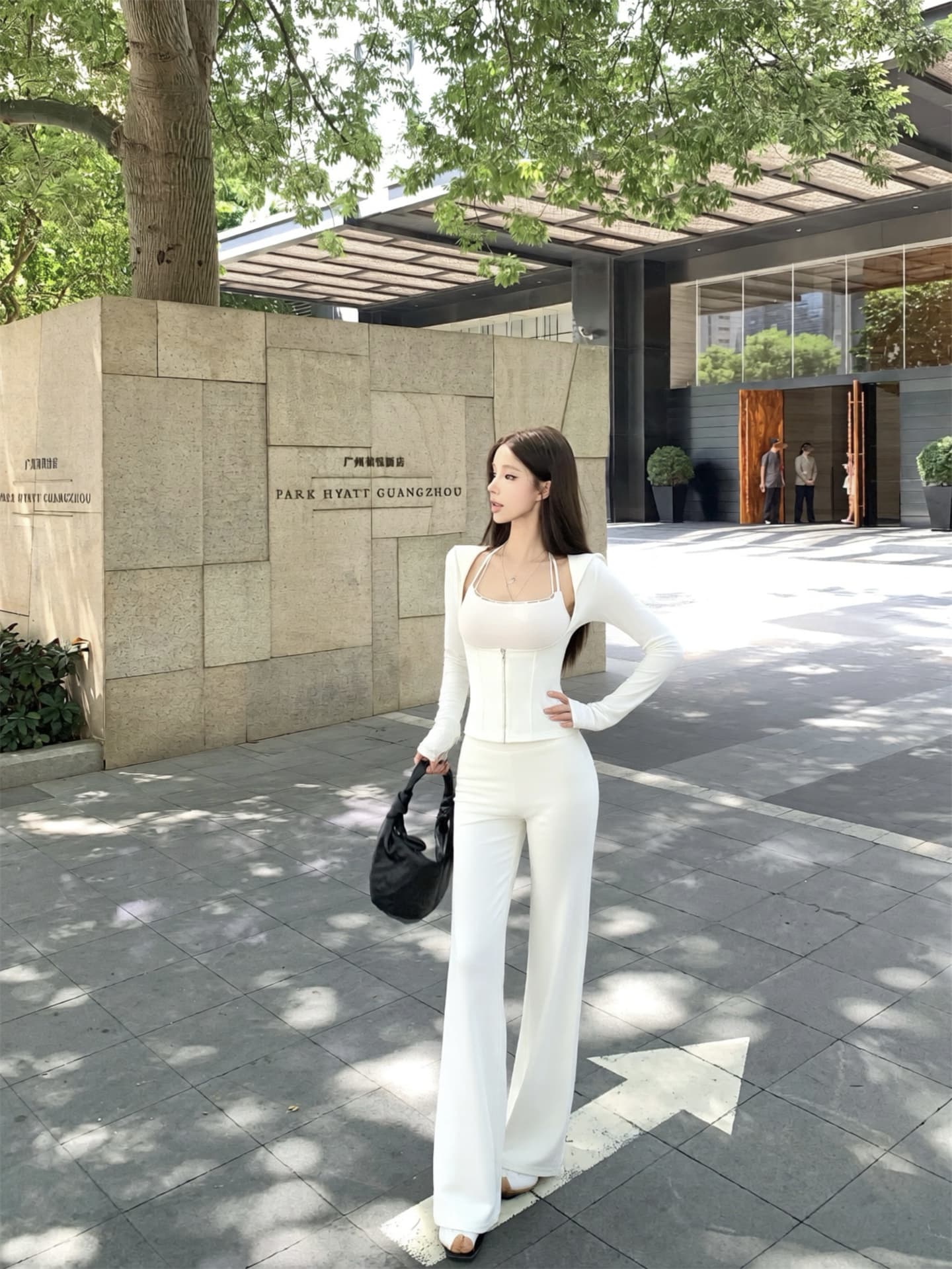 실사 이른 가을 새로운 한 부서 캐주얼 세트 긴팔 후드 재킷 행침 목 맨위 캐주얼 긴 바지 여성 상세 이미지 8