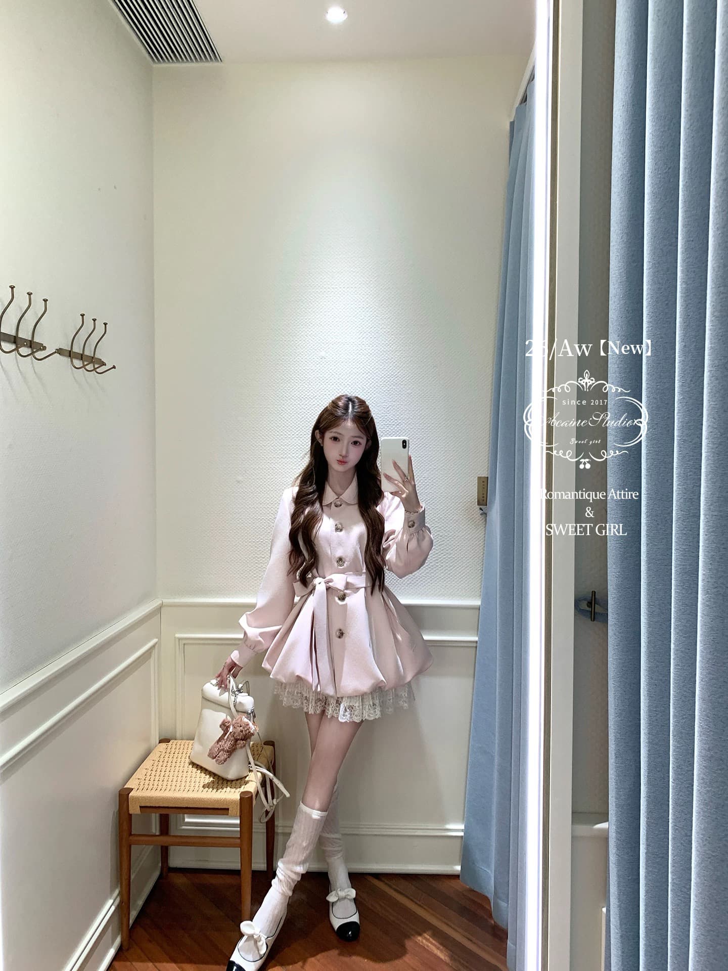 acaine8 24 20 00 95 할인 부드러운 라스베리 뮤 S 한 부서 캐주얼 벌룬 소매 프로필 모양 바람막이