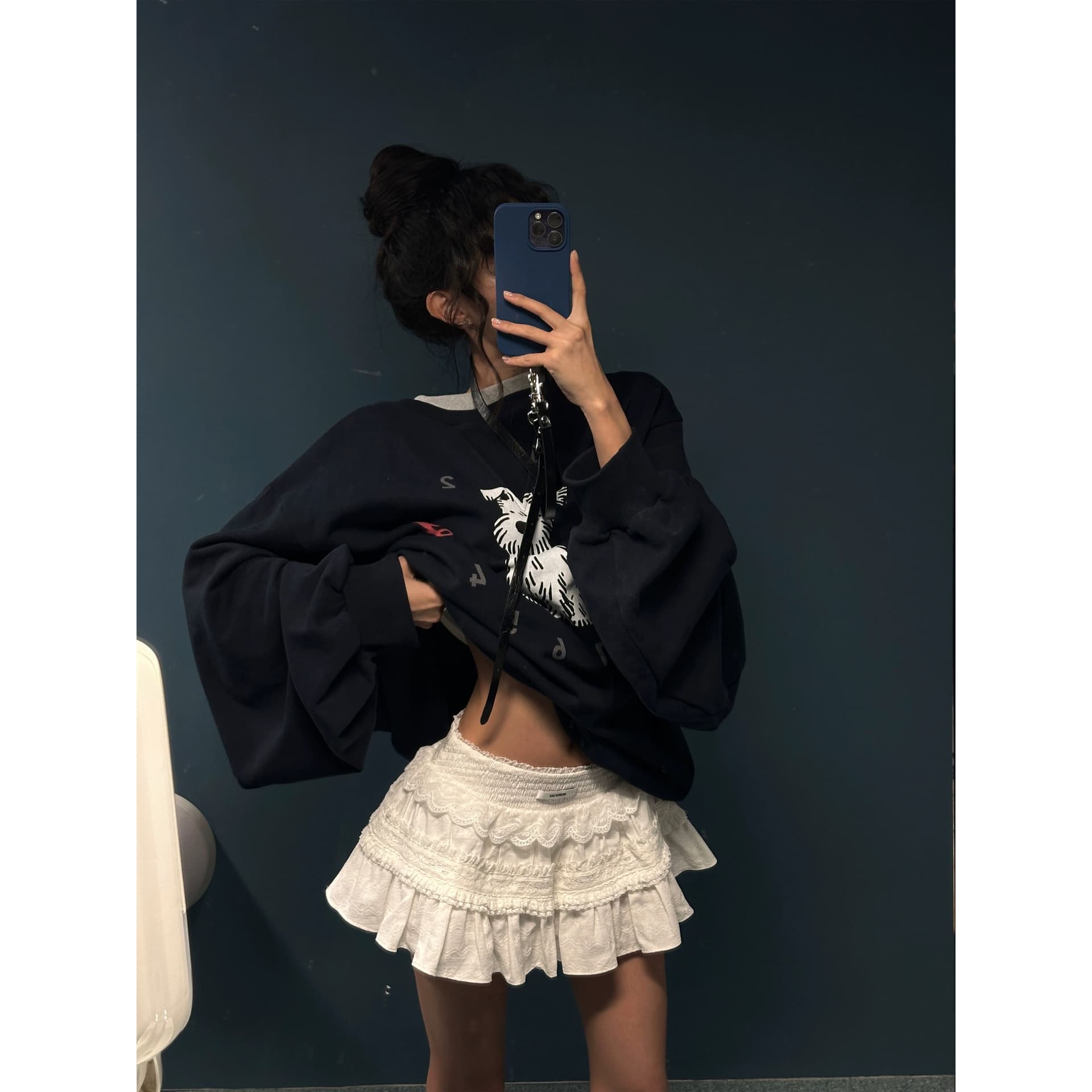 8 24 pm20 00 켜기 새로운 한 좋은 달콤한 warden edge 깊은 숨김 시안 캐주얼 대 에디션 긴팔 후드티 이미지 5