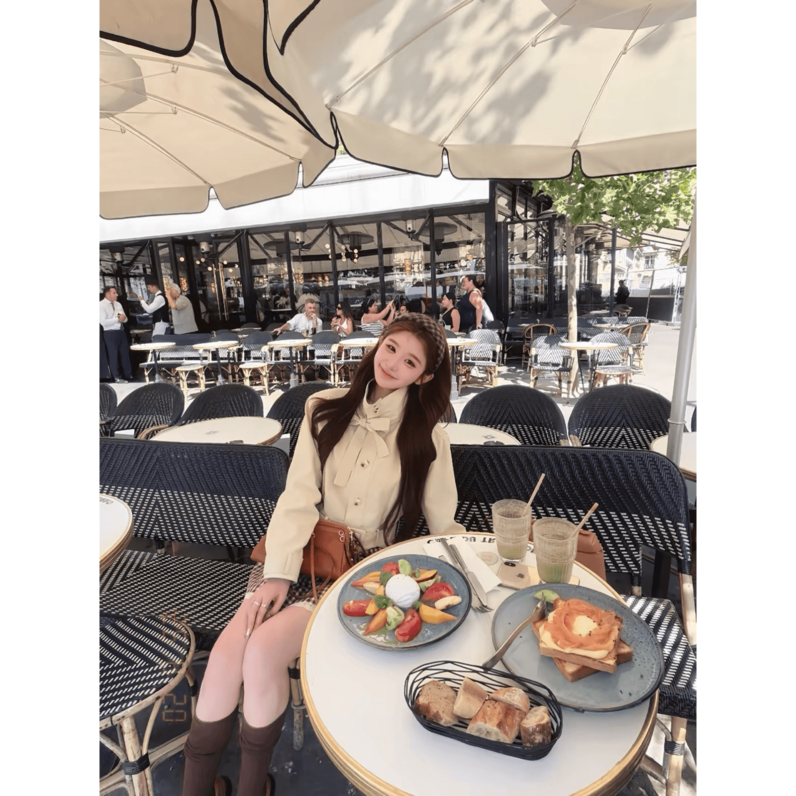 화이트 워터 여성 cho 나비 매듭 바람막이 라이 경기 서울 뒤집다 거절 칼라 짧은 바람막이 여성 이른 가을 레트로 디자인 센스 재킷 이미지 5
