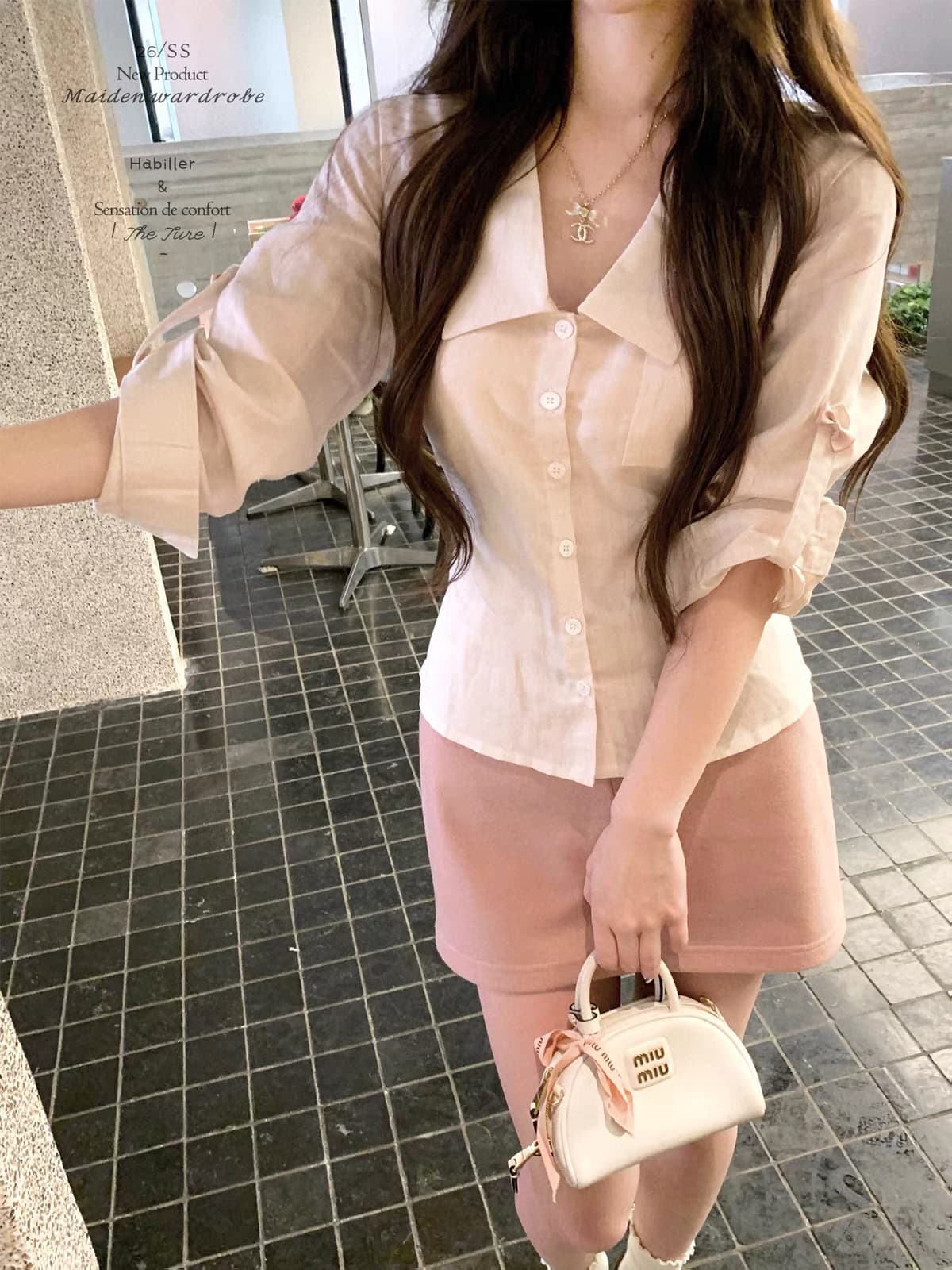 theture9.1 20 점 신제품 제한된 시간 회원 할인 소녀 부서 아마 셔츠