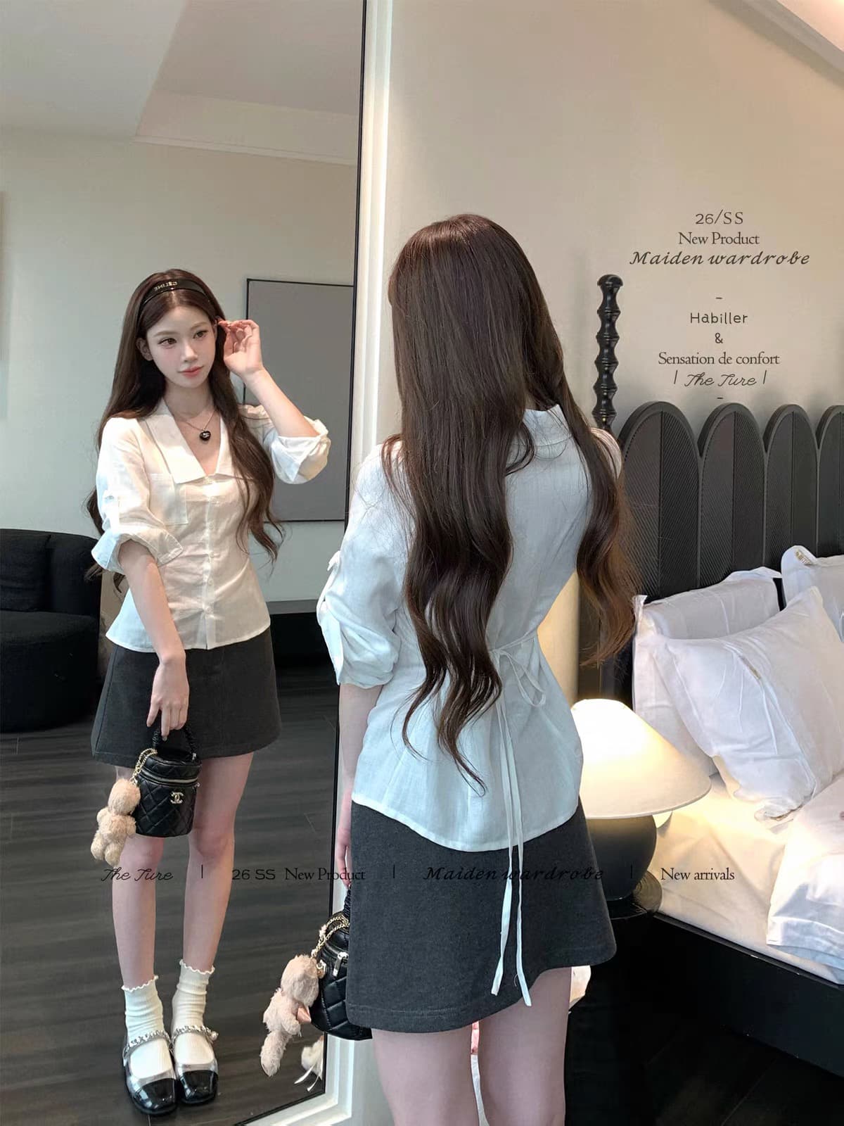 theture9.1 20 점 신제품 제한된 시간 회원 할인 소녀 부서 아마 셔츠 이미지 4