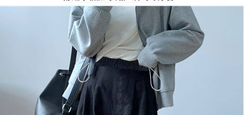 지금 임산부 가을 겨울 새로운 패치워크 3 차원 더블 Pleat 넓은 측면 9 포인트 루즈핏 스트레이트 캐주얼 하이웨이스트 와이드 레그 팬츠 상세 이미지 12