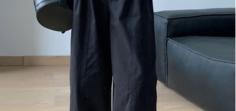 지금 임산부 가을 겨울 새로운 패치워크 3 차원 더블 Pleat 넓은 측면 9 포인트 루즈핏 스트레이트 캐주얼 하이웨이스트 와이드 레그 팬츠 상세 이미지 13