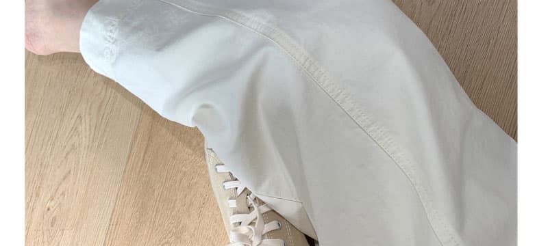 지금 임산부 가을 겨울 새로운 패치워크 3 차원 더블 Pleat 넓은 측면 9 포인트 루즈핏 스트레이트 캐주얼 하이웨이스트 와이드 레그 팬츠 상세 이미지 28