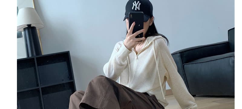 지금 임산부 가을 겨울 새로운 패치워크 3 차원 더블 Pleat 넓은 측면 9 포인트 루즈핏 스트레이트 캐주얼 하이웨이스트 와이드 레그 팬츠 상세 이미지 38