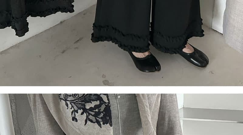 지금 임산부 하이웨이스트 9 포인트 찹쌀 바지 가을 루즈핏 느긋한 바람 느슨함 센스 부드러운 찹쌀 도루 센스 캐주얼 와이드 레그 팬츠 상세 이미지 48
