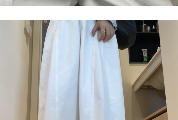 지금 임산부 한 부서 하이웨이스트 느슨함 센스 넓은 다리 모통이 칼 바지 가을 새로운 루즈핏 캐주얼 9 포인트 풍선 바지 상세 이미지 22