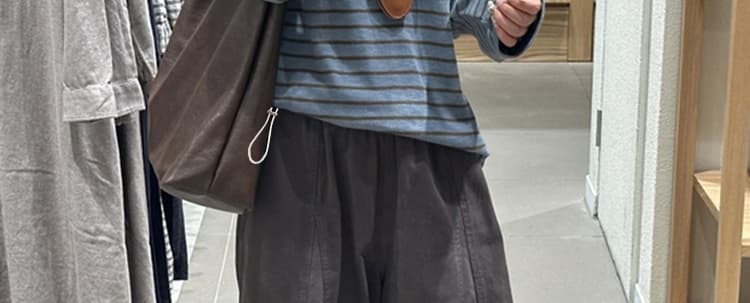 지금 임산부 한 부서 하이웨이스트 느슨함 센스 넓은 다리 모통이 칼 바지 가을 새로운 루즈핏 캐주얼 9 포인트 풍선 바지 상세 이미지 31