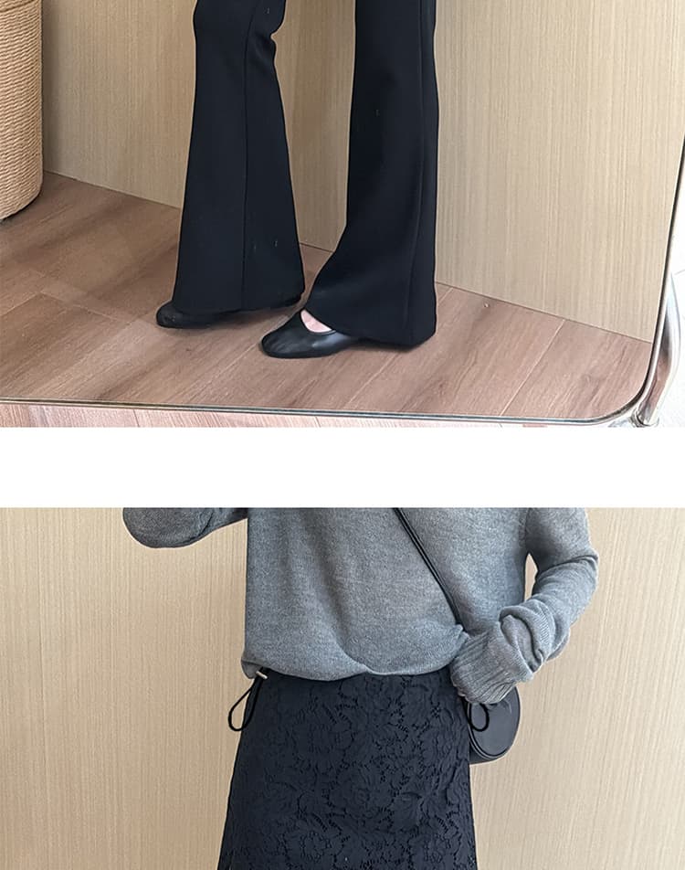 지금 임산부 디자인 센스 레이스 랩스커트팬츠 바지 2026 여름 새로운 한국 스타일 다용도 슬림해 보이는 스택 착용 캐주얼 긴 바지 상세 이미지 23