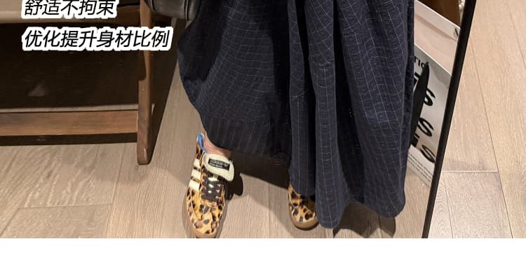 지금 임산부 체크무늬 디자인 센스 작은 대중 라디안 풍선 랜턴 치마 여름 새로운 루즈핏 느긋한 바람 버클리 치마 상세 이미지 9