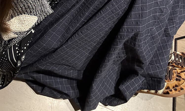 지금 임산부 체크무늬 디자인 센스 작은 대중 라디안 풍선 랜턴 치마 여름 새로운 루즈핏 느긋한 바람 버클리 치마 상세 이미지 38