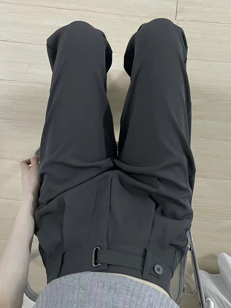 배 모양 몸 캐주얼 정장 바지 여성 여름 새로운 빅 사이즈 지방 mm 하이웨이스트 루즈핏 도루 센스 슬림해 보이는 넓은 다리 길이 바지 상세 이미지 10