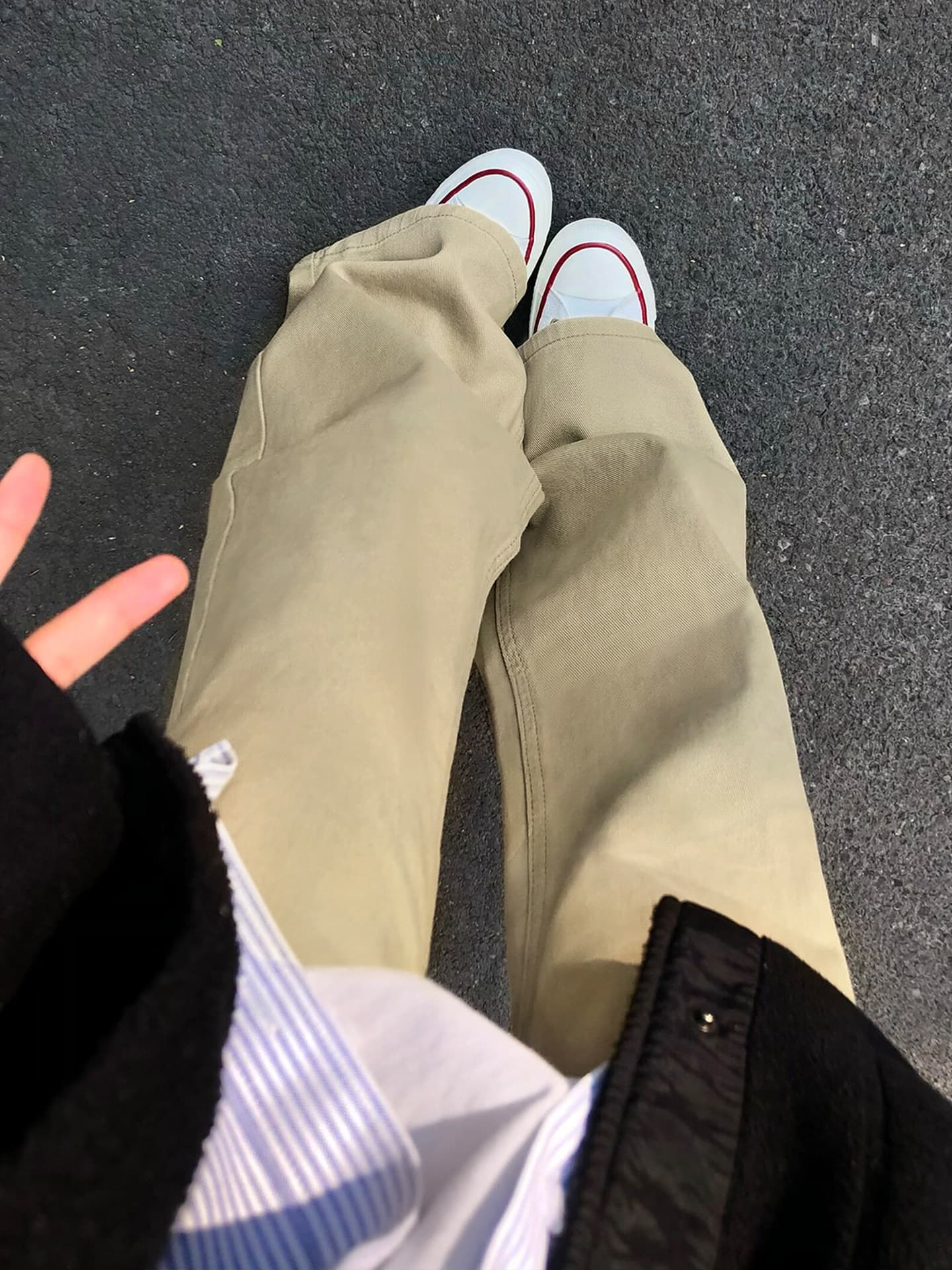 레트로 카키 색 부츠컷 청바지 여성 여름 새로운 통통한 여동생 mm 루즈핏 슬림해 보이는 표지 넓적 다리 넓은 다리 바닥 청소 바지 상세 이미지 7