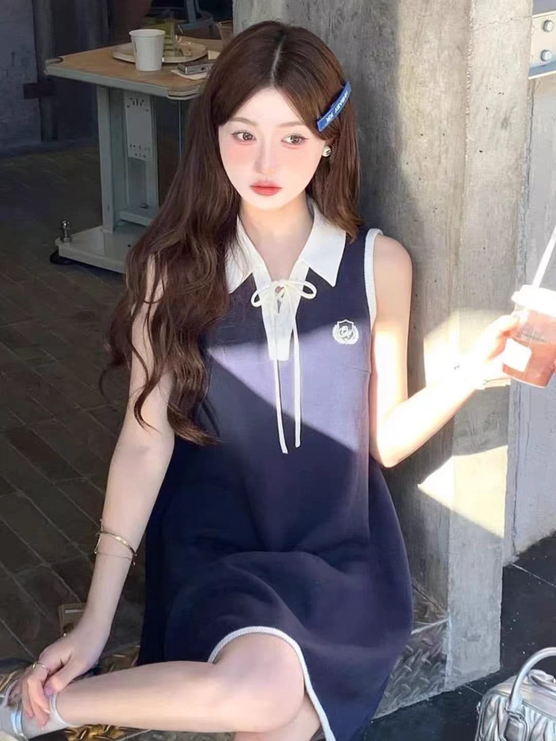2026 그레이트 봐라. 프랑스식 사소한 드레스 여름 아름다운 아니요 명중 섹션 고유 한 아름다운 조끼 치마 작은 키 상세 이미지 5