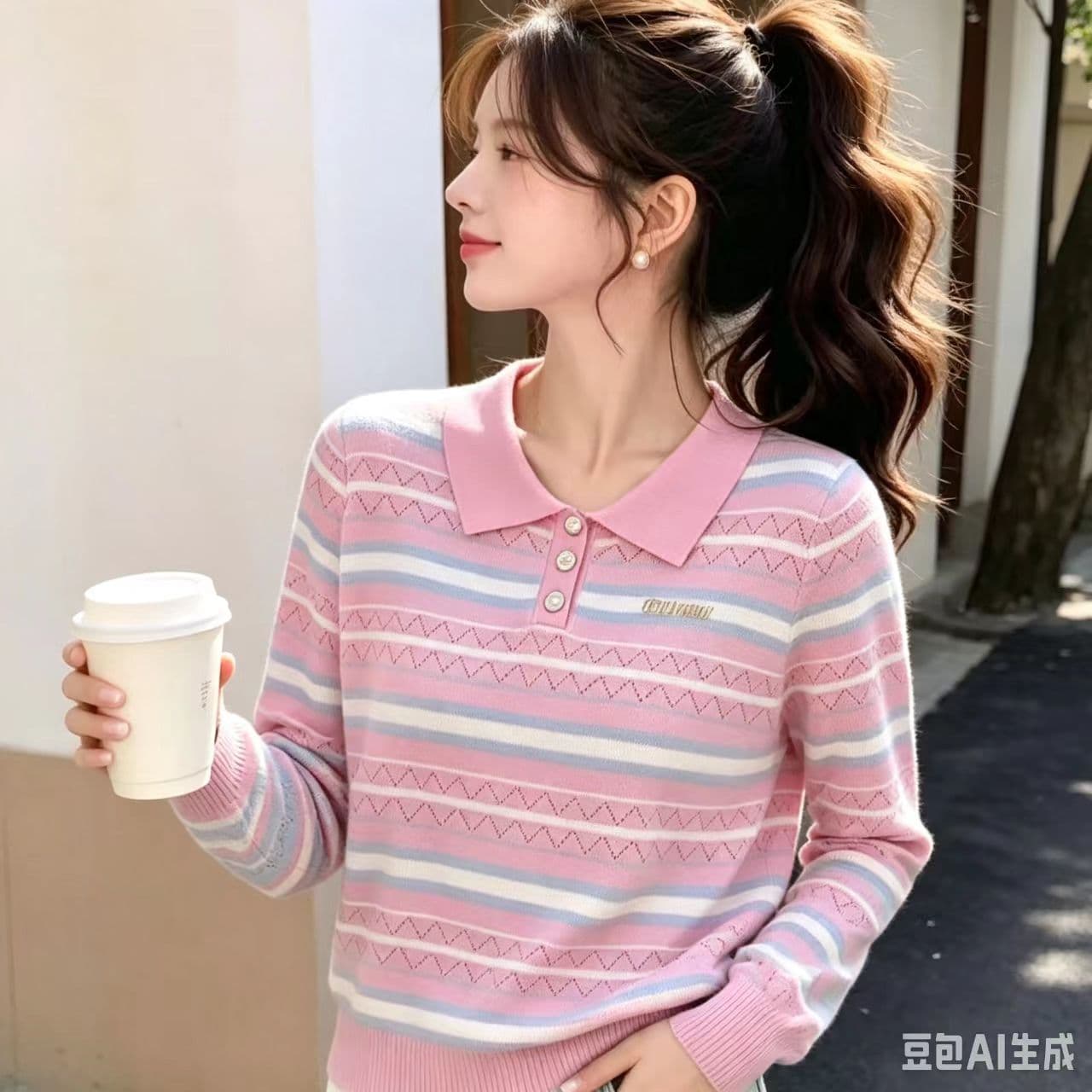 프랑스식 레트로 클래식 스트라이프 니트 스웨터 여성 2026 새로운 긴팔 라운드 넥 기본 셔츠 인사이드 가져 가라. 외출용 스웨터 트렌디 상세 이미지 2