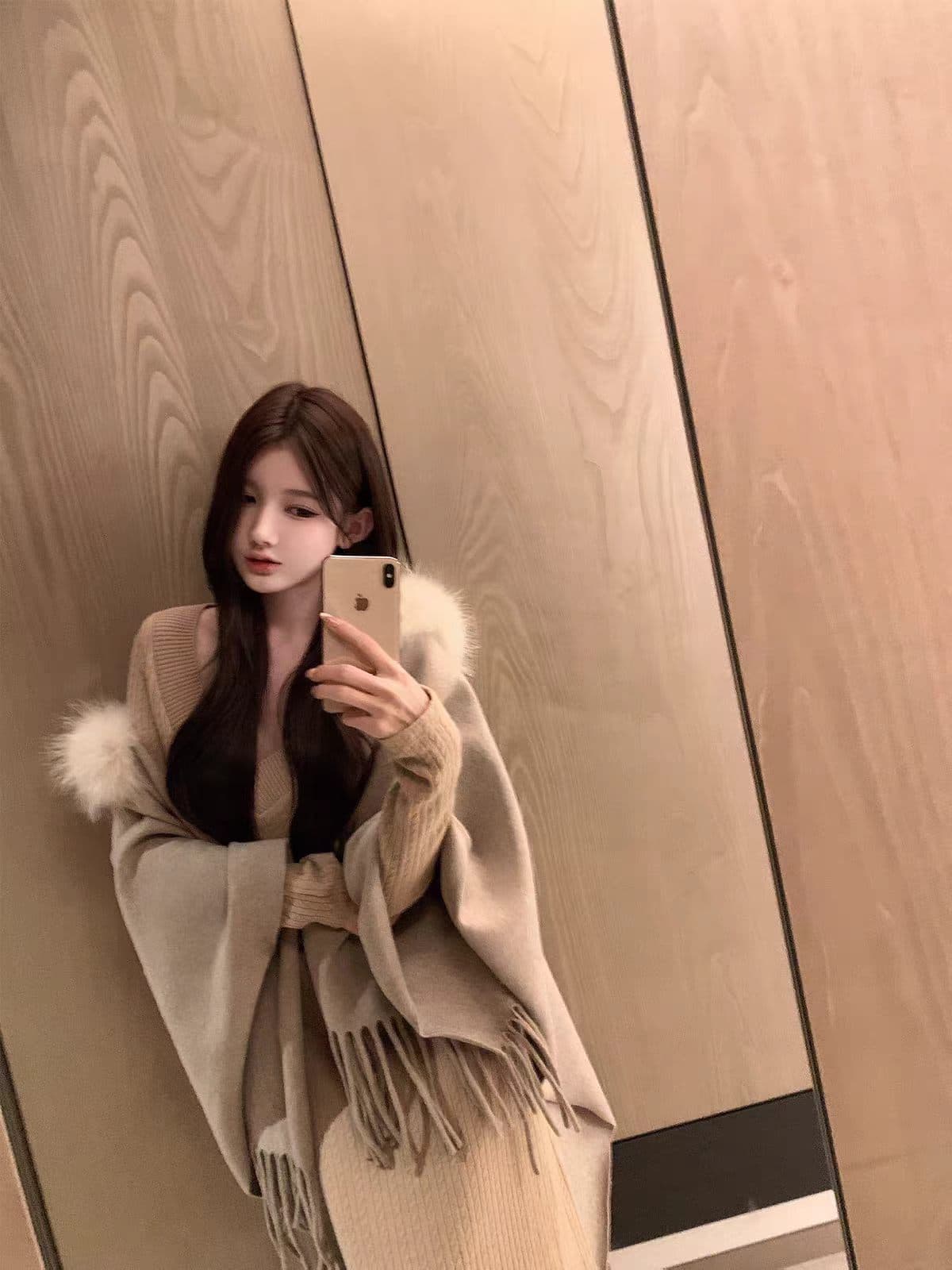 bigking 다이 킨 홈 부드러운 함정 긴팔 니트 드레스 가을 만나는 몸매 가꾸기 타이트 스커트 길다 치마 상세 이미지 5