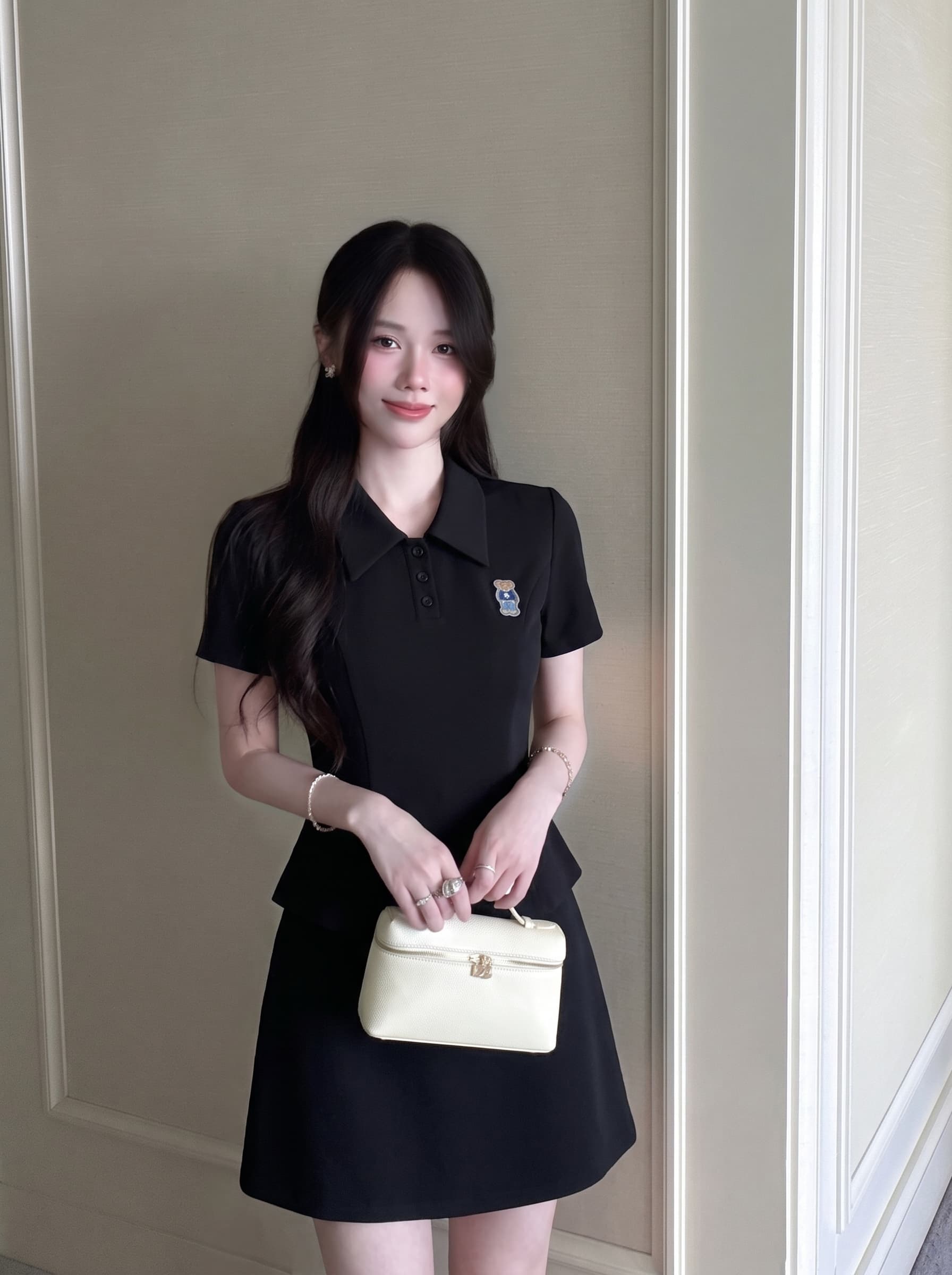 s-4xl 여름 빅 사이즈 마이크로 지방 mm 캐주얼 세트 외국 가스 반팔 POLO 셔츠 티셔츠 슬림해 보이는 반신 스커트 상세 이미지 10