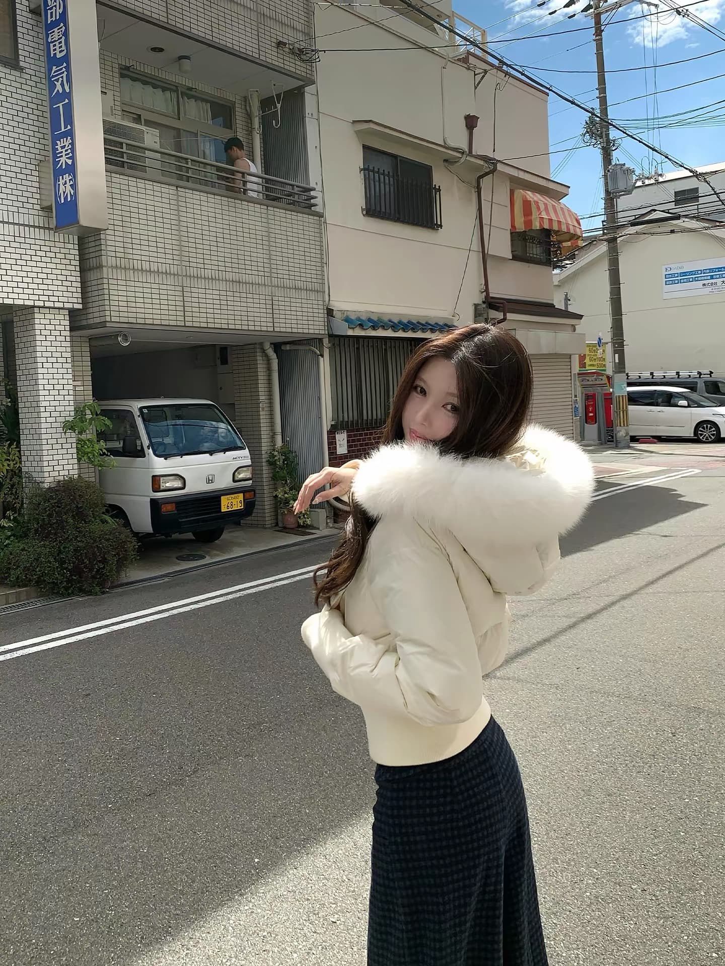 titi 작은 자매 북쪽 눈 푸 다운 재킷 여성 겨울 화이트 덕 다운 여우 모피 칼라 후드 보온 재킷