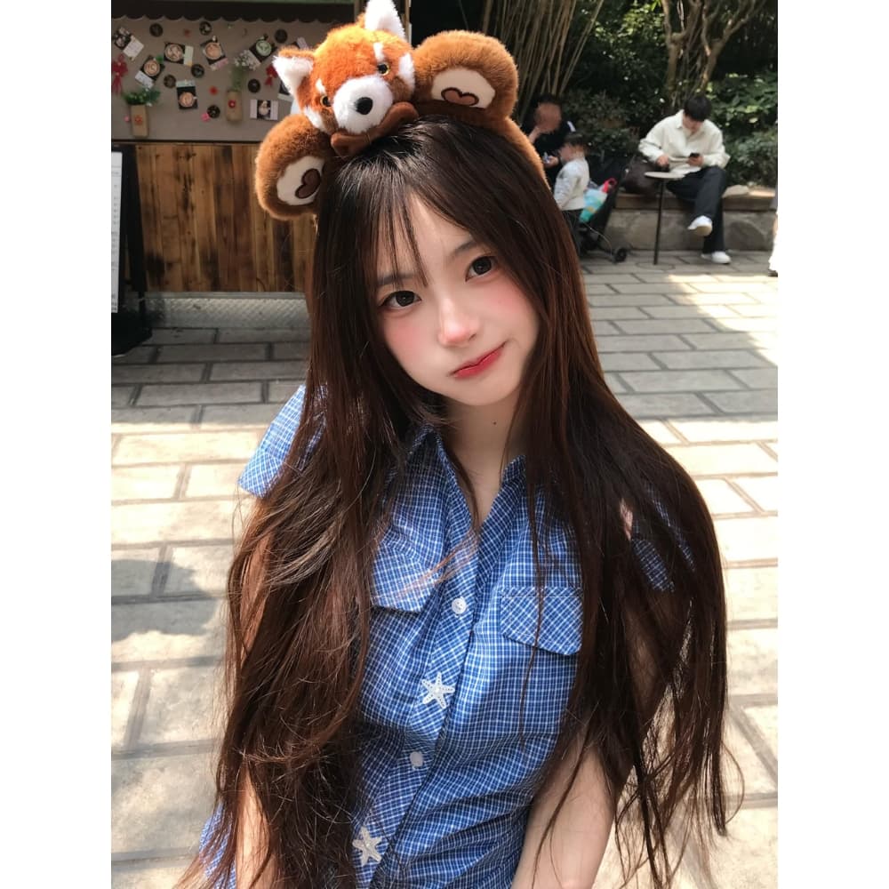 체크무늬 반팔 여성 셔츠 2026 새로운 한 부서 허리 수축 슬림해 보이는 레트로 쇼트 스타일 작은 키 달콤한 매운맛 바람 맨위 트렌디 이미지 4