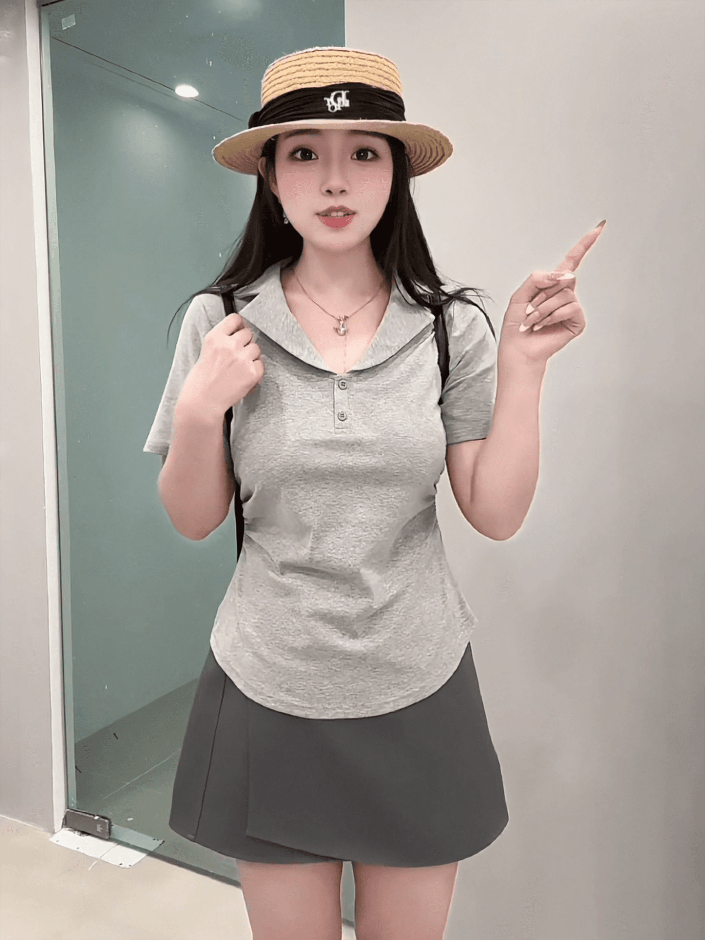 경관 그림 정가 슈퍼 화재 연령 감소 반팔 티셔츠 여성 2026 새로운 디자인 센스 작은 대중 허리 수축 슬림해 보이는 맨위 상세 이미지 3