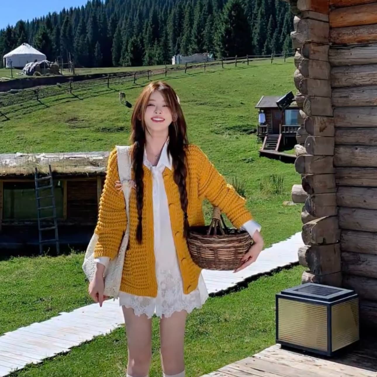 2026 년 가을 겨울 새로운 한 부서 부드러운 센스 센 부서 느긋한 바람 스웨터 여자 이미지 3