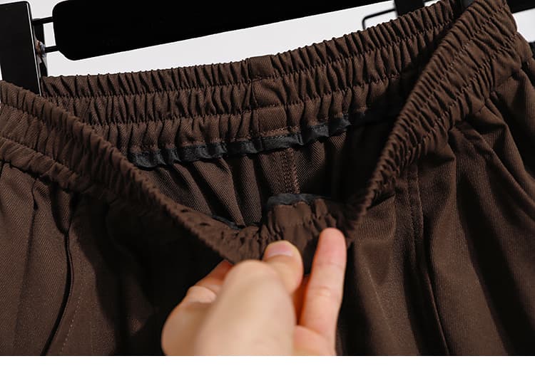 실사 가을 새로운 빅 사이즈 배 모양 몸 루즈핏 표지 십자가 모통이 칼 바지 지방 mm 스트레이트 폭발 넓은 다리 여성 긴 바지 상세 이미지 15