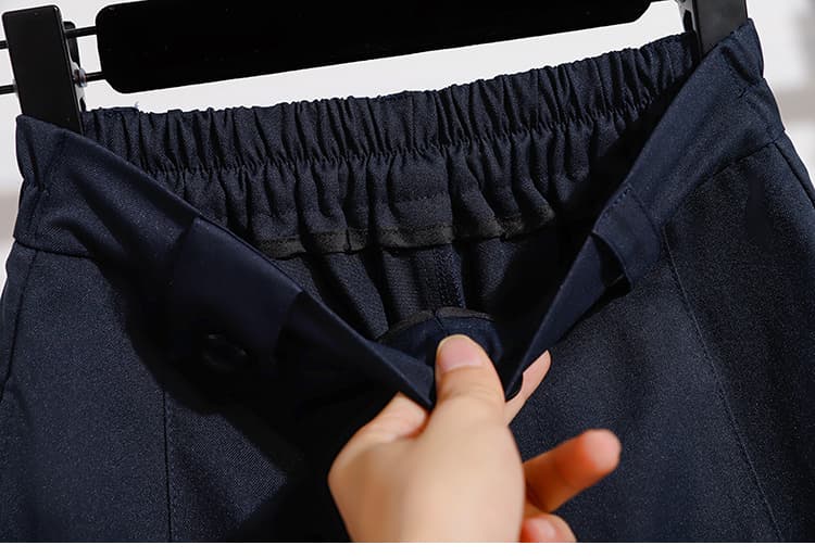 실사 가을 빅 사이즈 배 모양 몸 신축성 표지 십자가 표지 배 모통이 칼 바지 지방 mm 스트레이트 폭발 넓은 다리 여성 긴 바지 상세 이미지 13