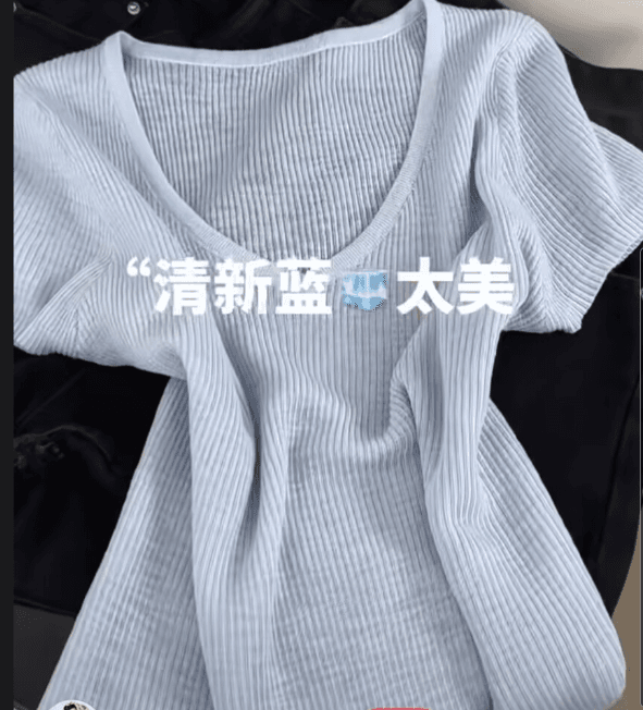 오리지널 디자인 한 부서 ins 바람 복숭아 칼라 니트 맨위 여성 여름 새로운 몸매 가꾸기 슬림해 보이는 출퇴근 다용도 상세 이미지 9