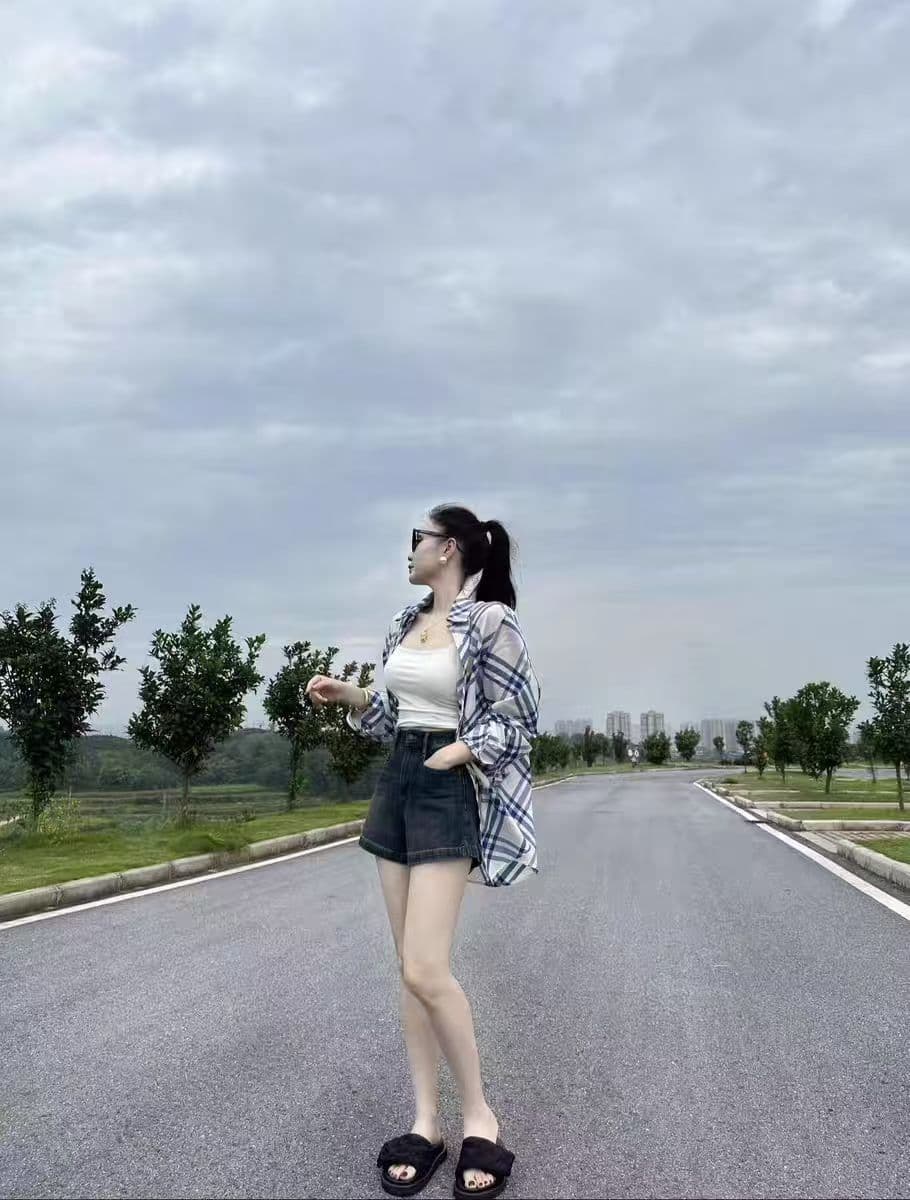 새로운 블루 화이트 스트라이프 셔츠 여성 레저 루즈핏 작은 키 착용 가져 가라. 슈퍼 요정 외부 가져 가라. 오픈 가디건 셔츠 재킷 상세 이미지 6
