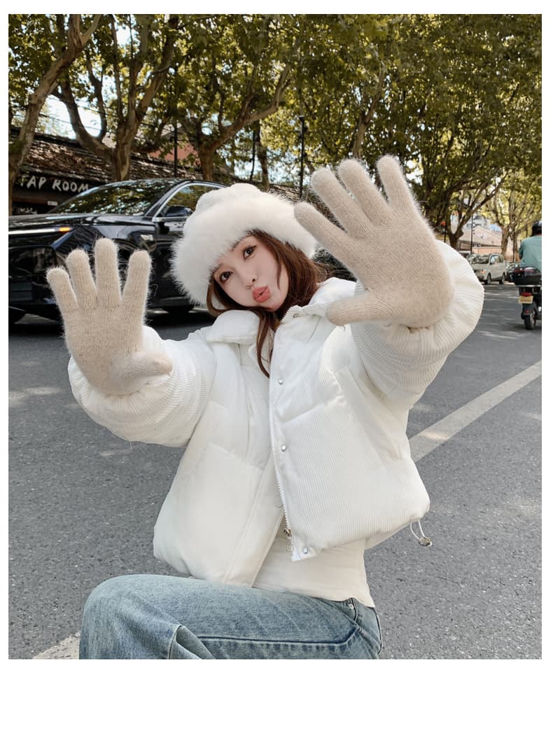한 부서 면 옷 작은 폴로 칼라 코듀로이 아래 면화 의류 두꺼운 패딩 재킷 쇼트 스타일 재킷 한국 대외 무역 국경 간 상세 이미지 38