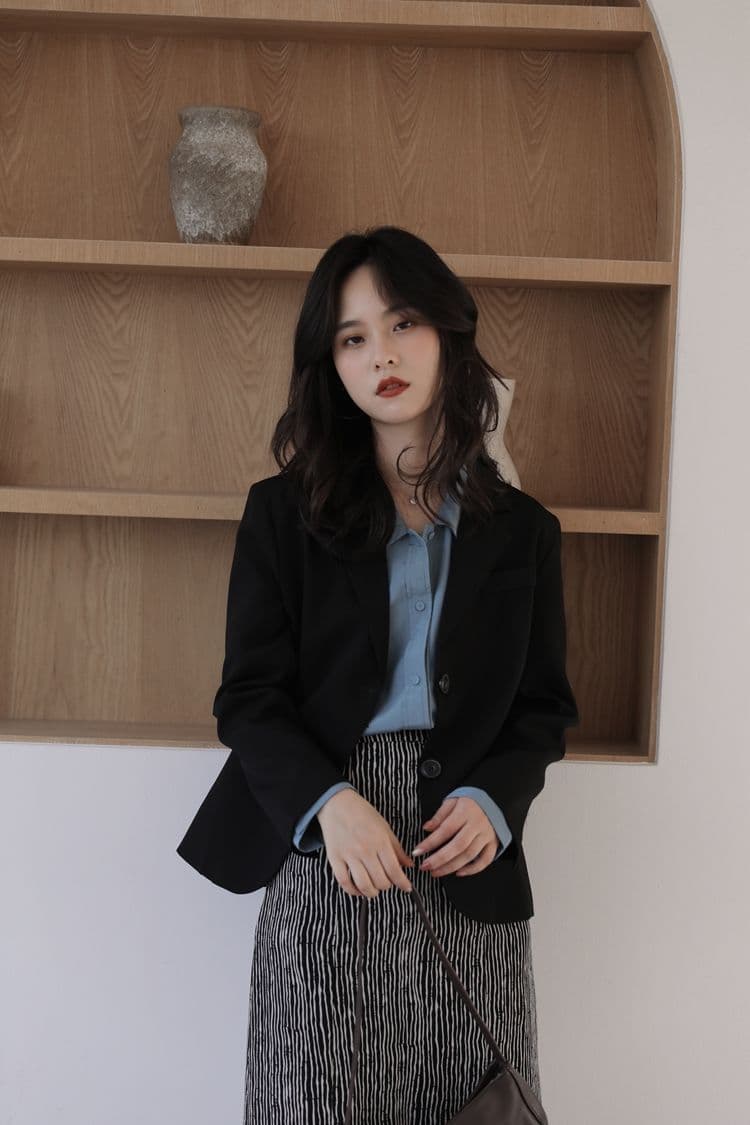 한국 스타일 작은 양복 여성 코트 작은 키 봄 가을 2025 새로운 정장 맨위 캐주얼 출퇴근 디자인 센스 작은 대중 상세 이미지 14