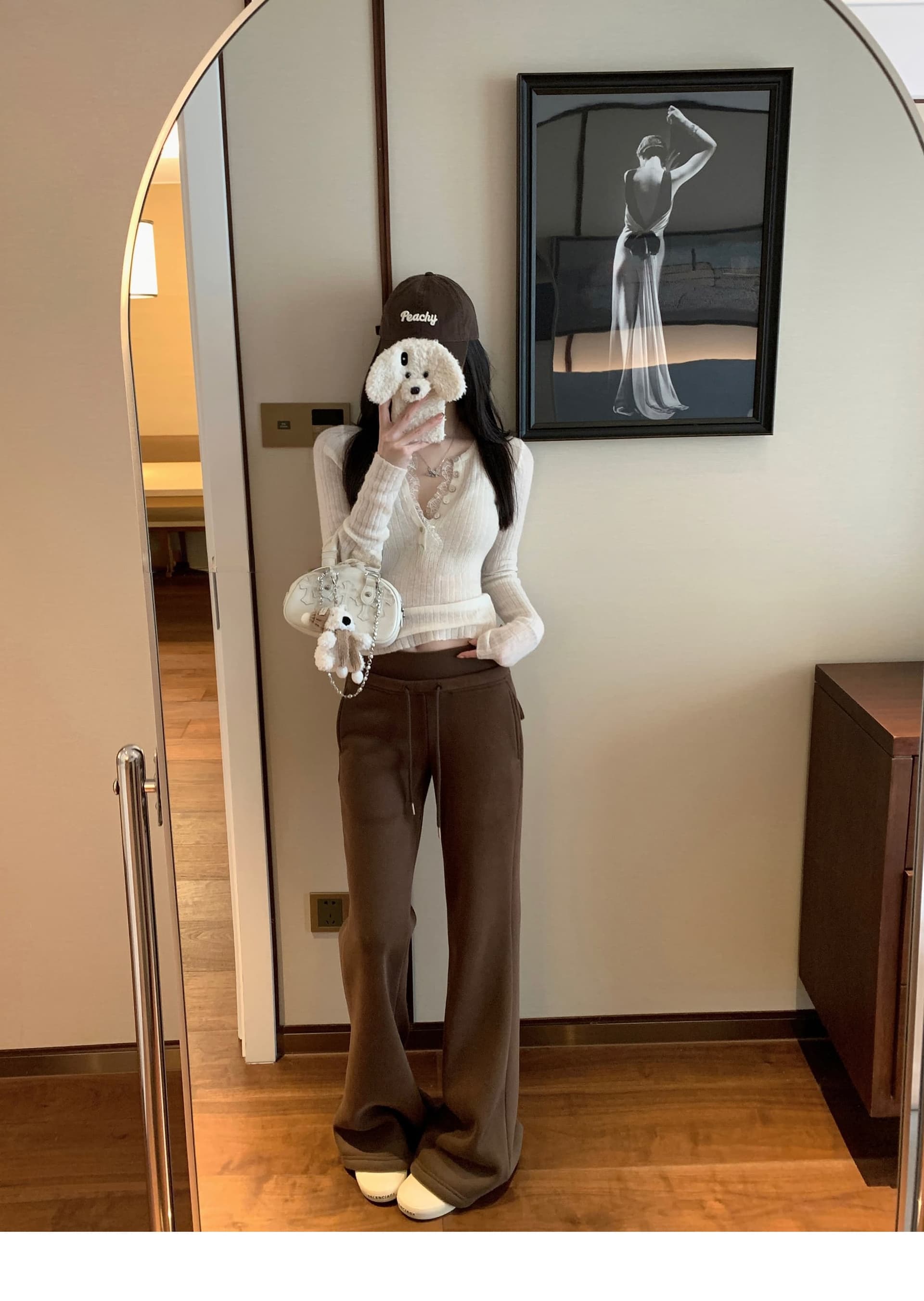 자이언트 잘 생긴 순수한 욕망 레이스 측면 V넥 긴팔 니트 스웨터 여성 가을 인사이드 가져 가라. 핫걸 몸매 가꾸기 아름다운 만나는 맨위 상세 이미지 34