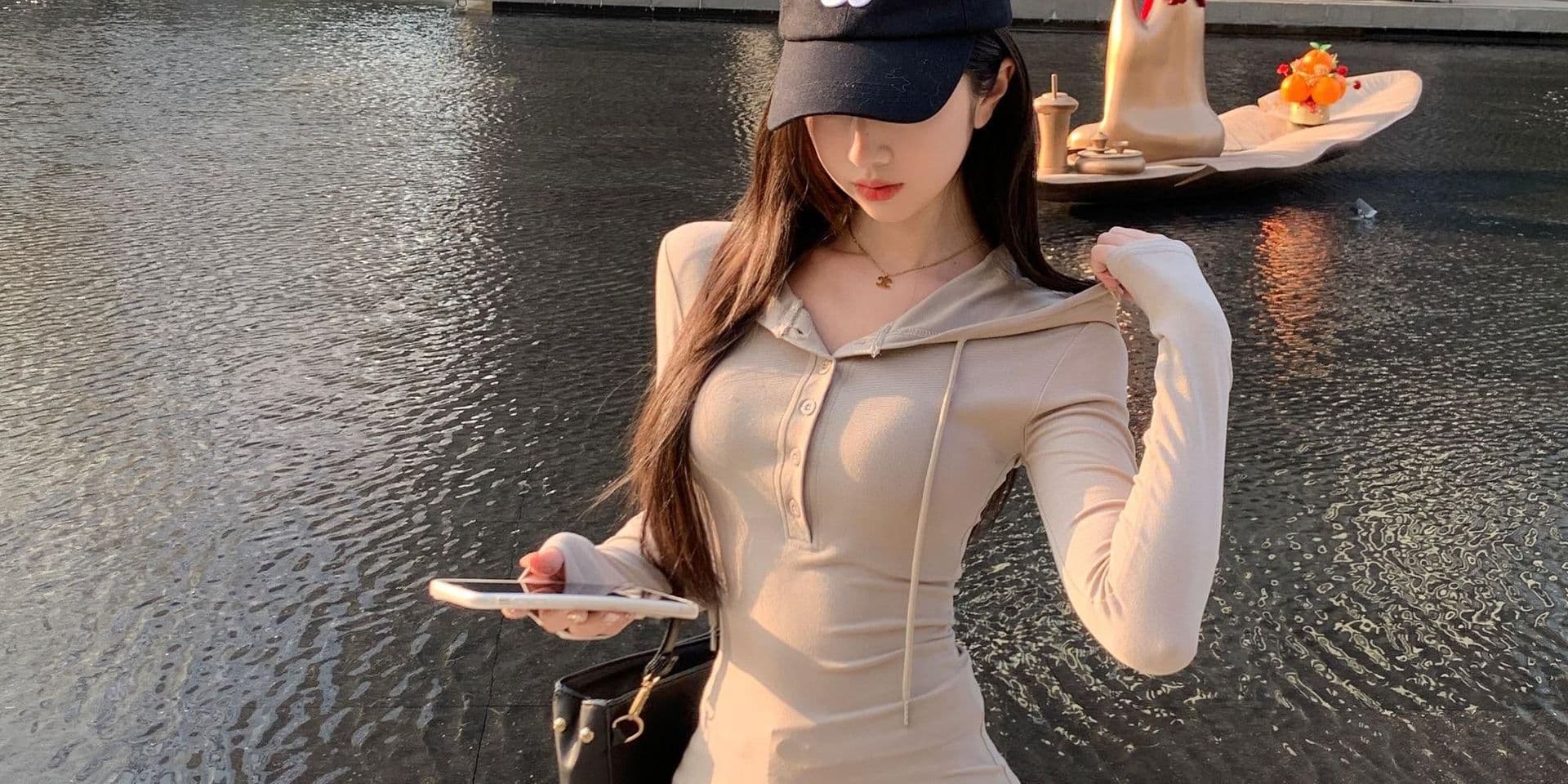 재고 있음 봄 미니멀리즘 아메리칸 핫걸 몸매 가꾸기 디스플레이 몸 반 개방 버클 후드 티 스웨터 허리 수축 인사이드 가져 가라. 긴팔 맨위 상세 이미지 7