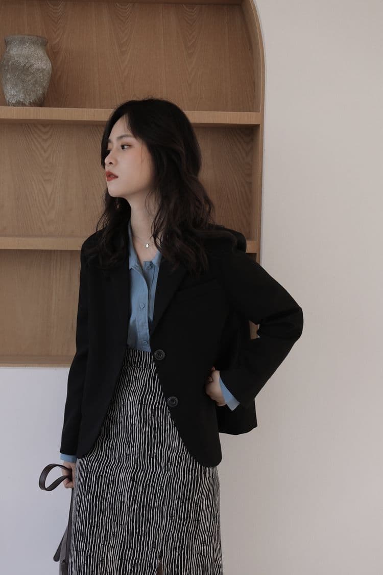 한국 스타일 작은 양복 여성 코트 작은 키 봄 가을 2026 새로운 정장 맨위 캐주얼 출퇴근 디자인 센스 작은 대중 상세 이미지 17