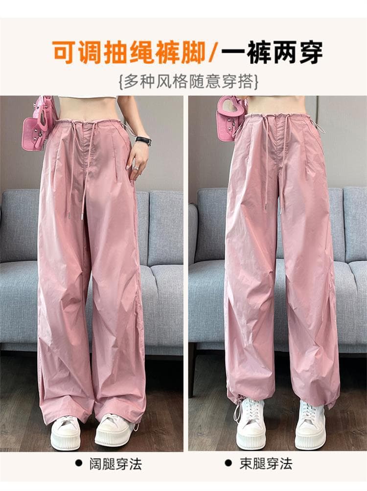 아메리칸 워크웨어 팬츠 여성 여름 재즈 댄스 작은 키 캐주얼 춤추기 운동 조거 무거운 작업 요금 워크웨어 바지 상세 이미지 8