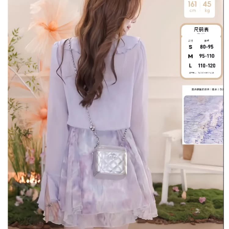 순수한 욕망 바람 프릴 쉬폰 자외선 차단 의류 여성 여름 경기 치마 외부 가져 가라. 작은 숄 얇은 카디건 코트 쇼트 스타일 블라우스 이미지 3