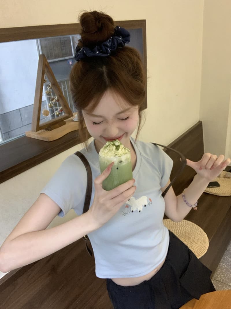 있음 선적 순면 40 210 그램 92 면 8 암모니아 Lun 작은 대중 쇼트 스타일 반팔 상세 이미지 25