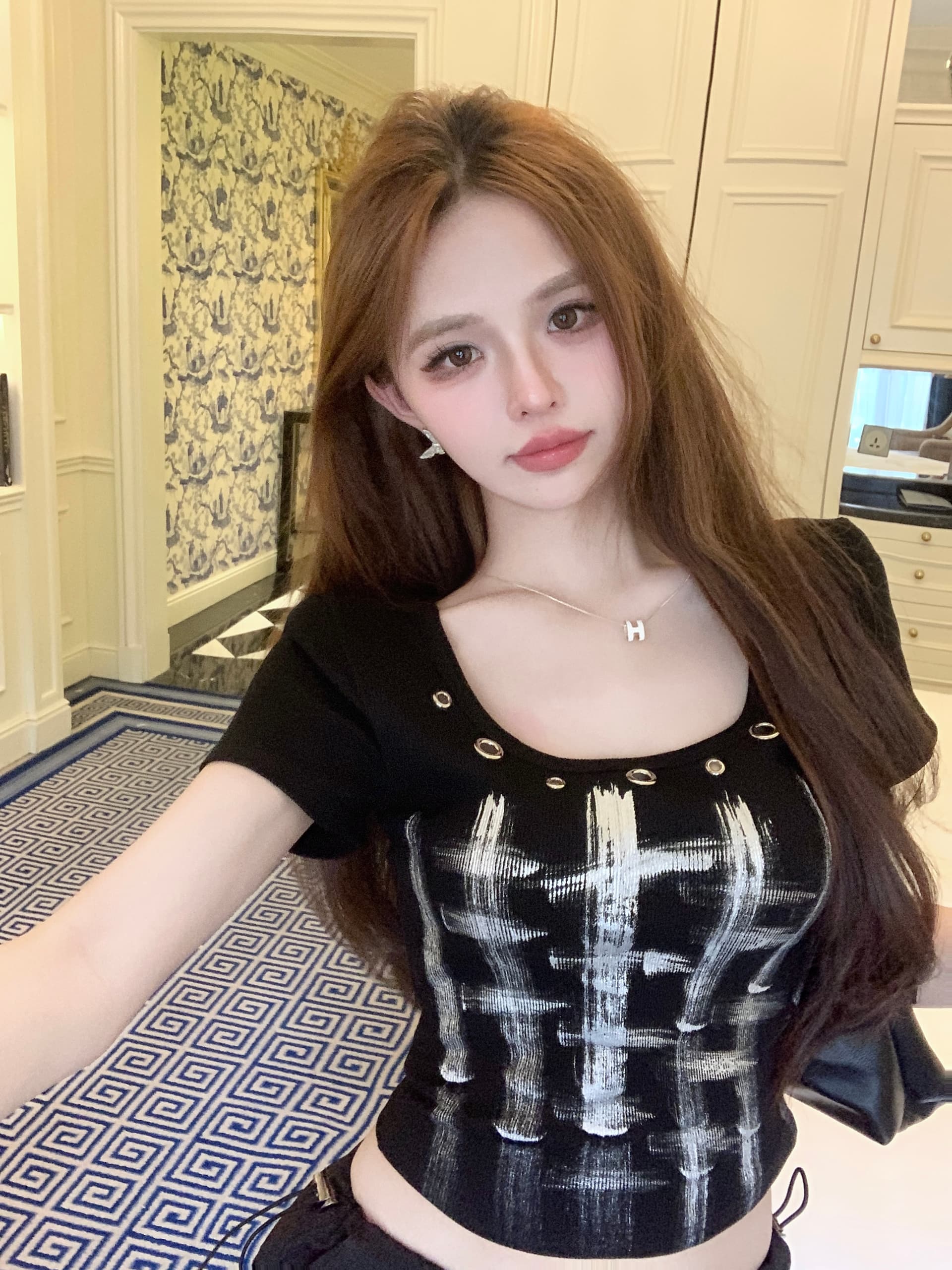 있음 선적 모달 원단 260 그램 핫걸 쇼트 스타일 맨위 이미지 4