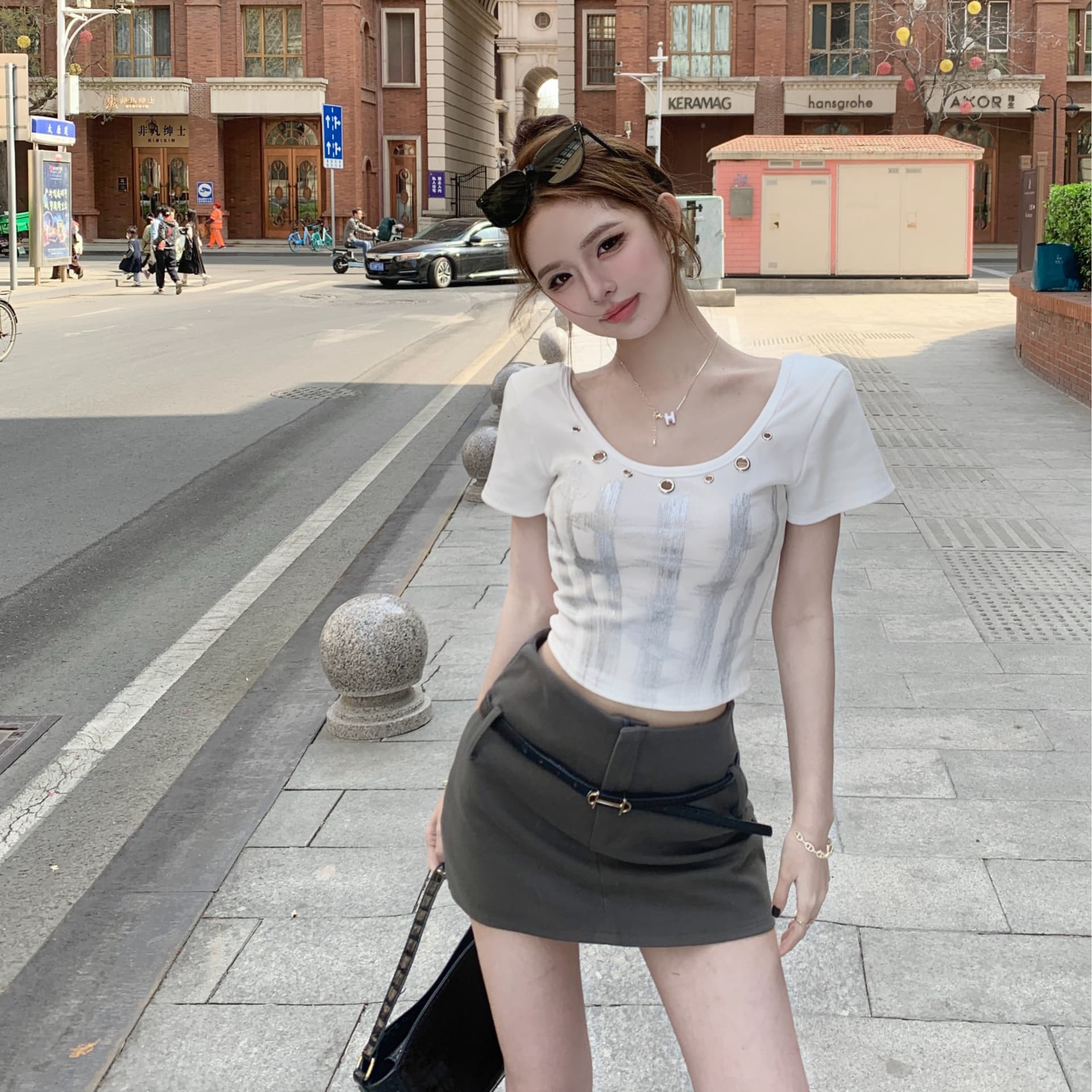 있음 선적 모달 원단 260 그램 핫걸 쇼트 스타일 맨위