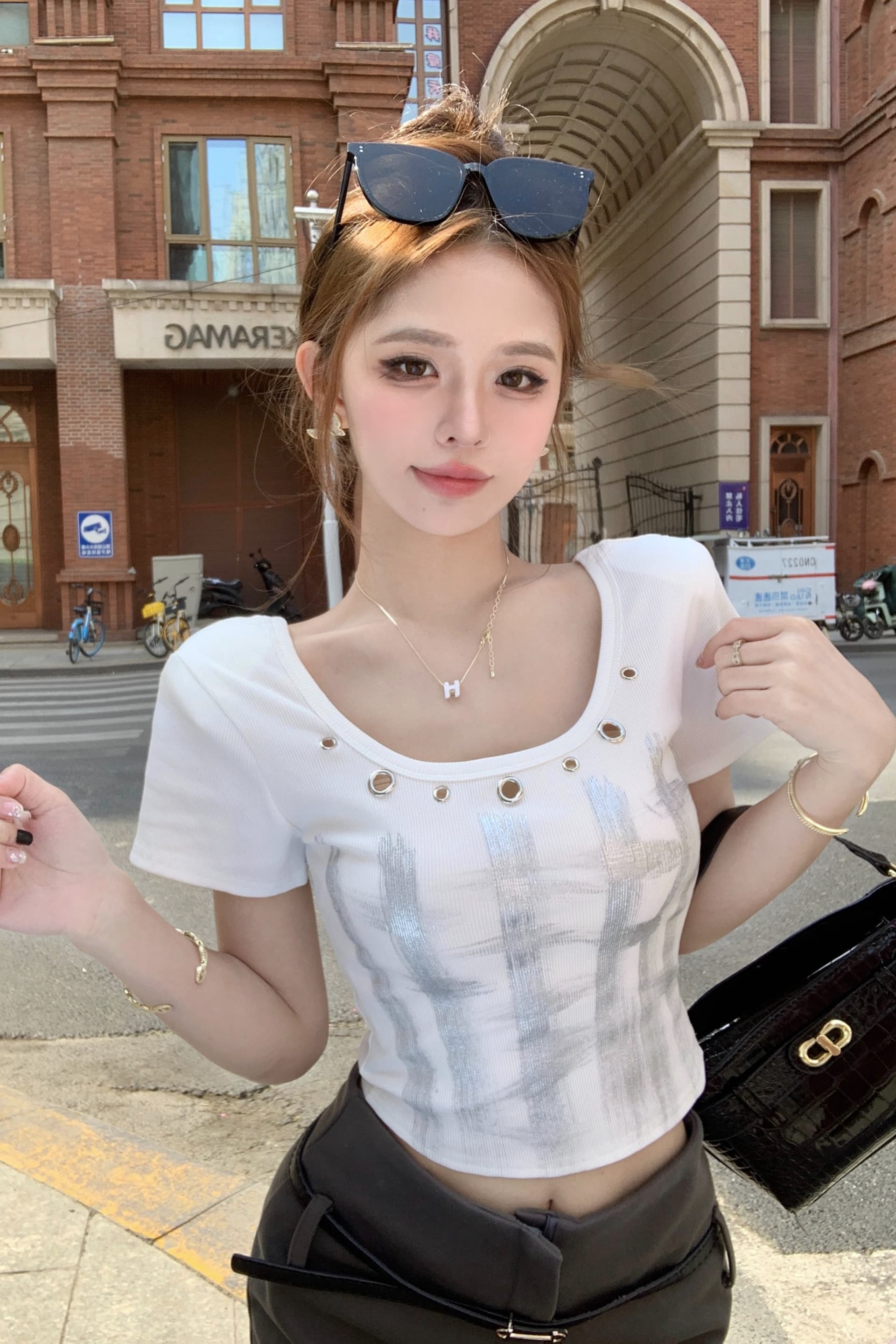 있음 선적 모달 원단 260 그램 핫걸 쇼트 스타일 맨위 이미지 6