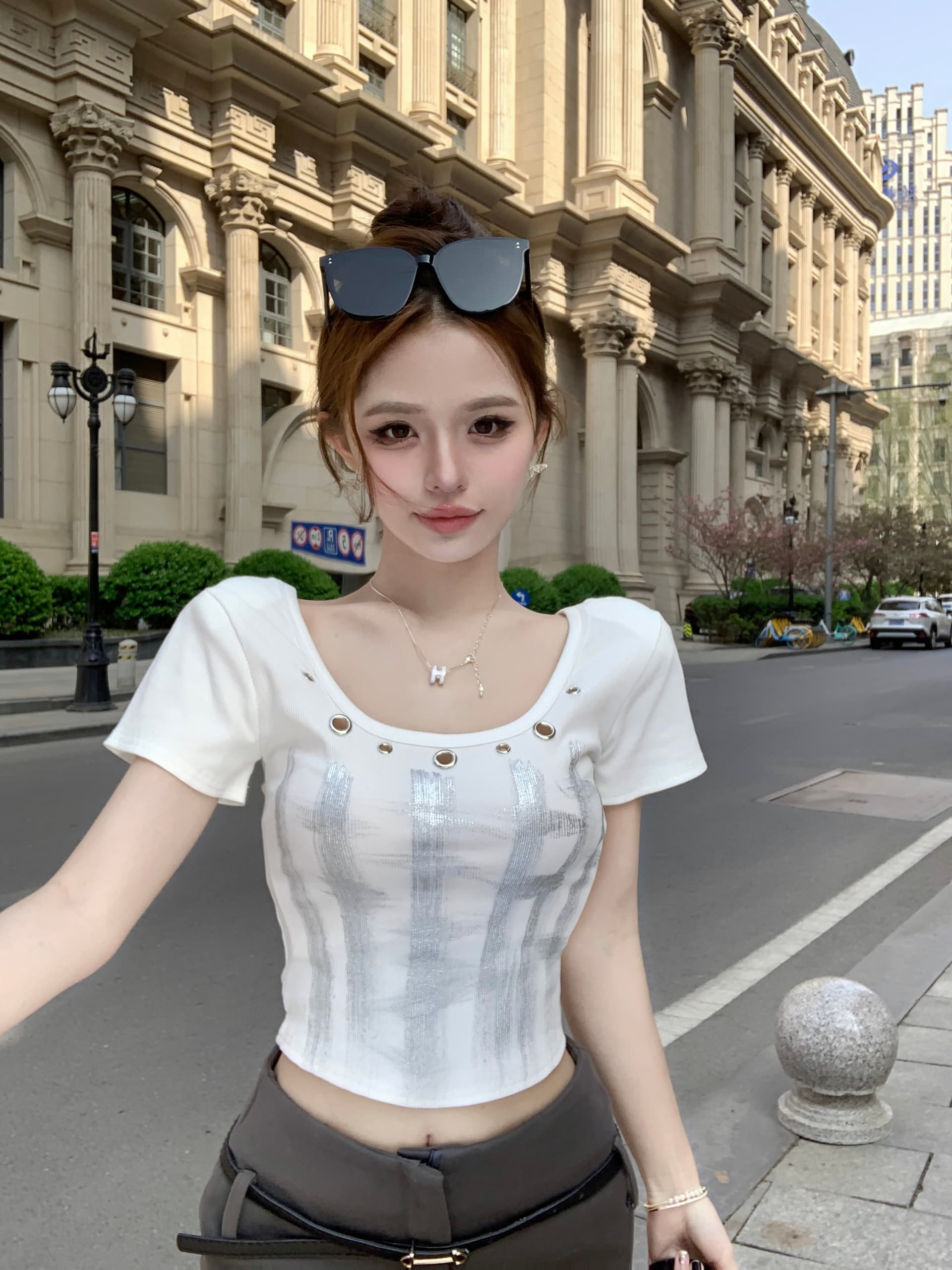 있음 선적 모달 원단 260 그램 핫걸 쇼트 스타일 맨위 상세 이미지 8