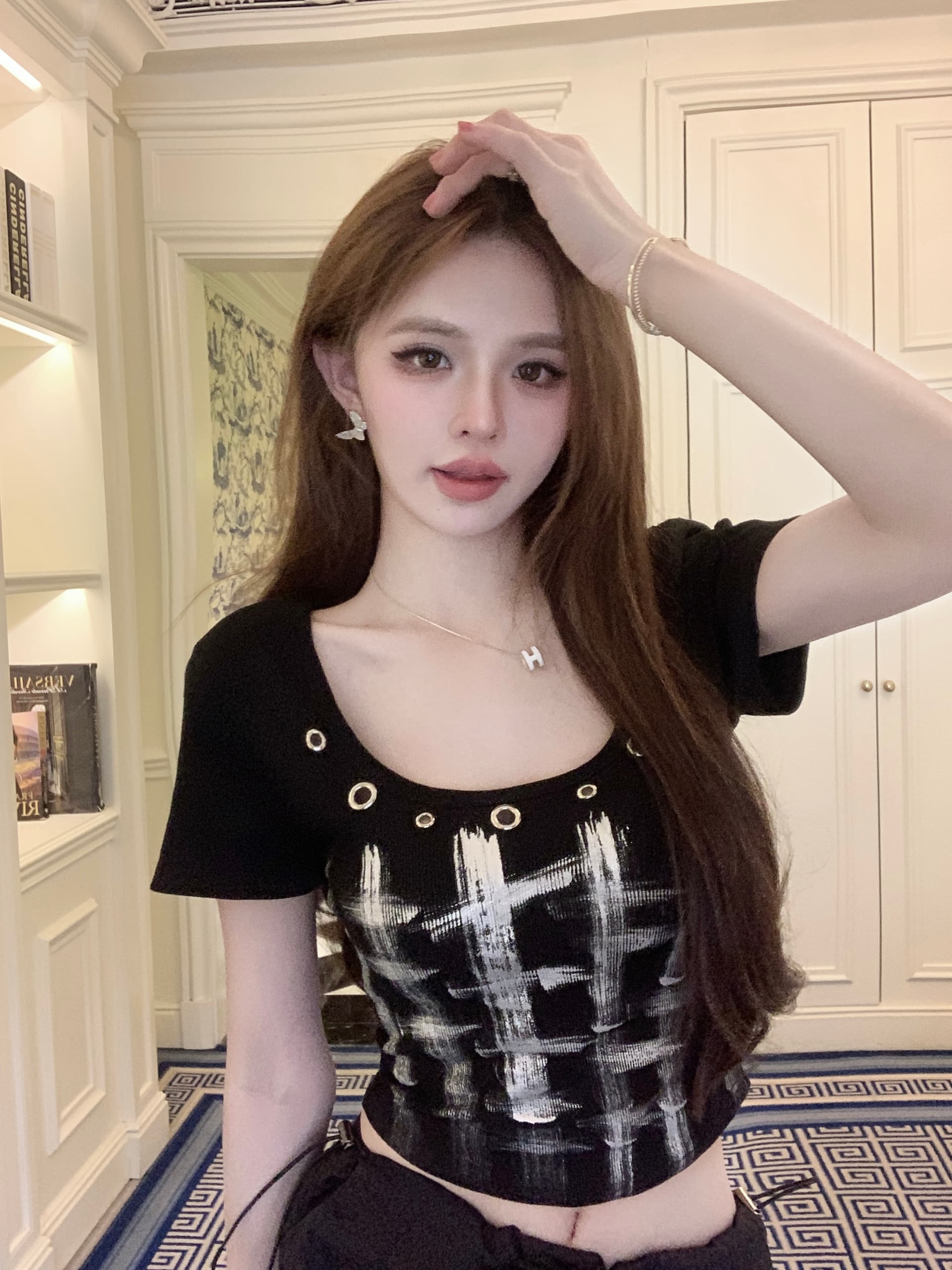있음 선적 모달 원단 260 그램 핫걸 쇼트 스타일 맨위 상세 이미지 13