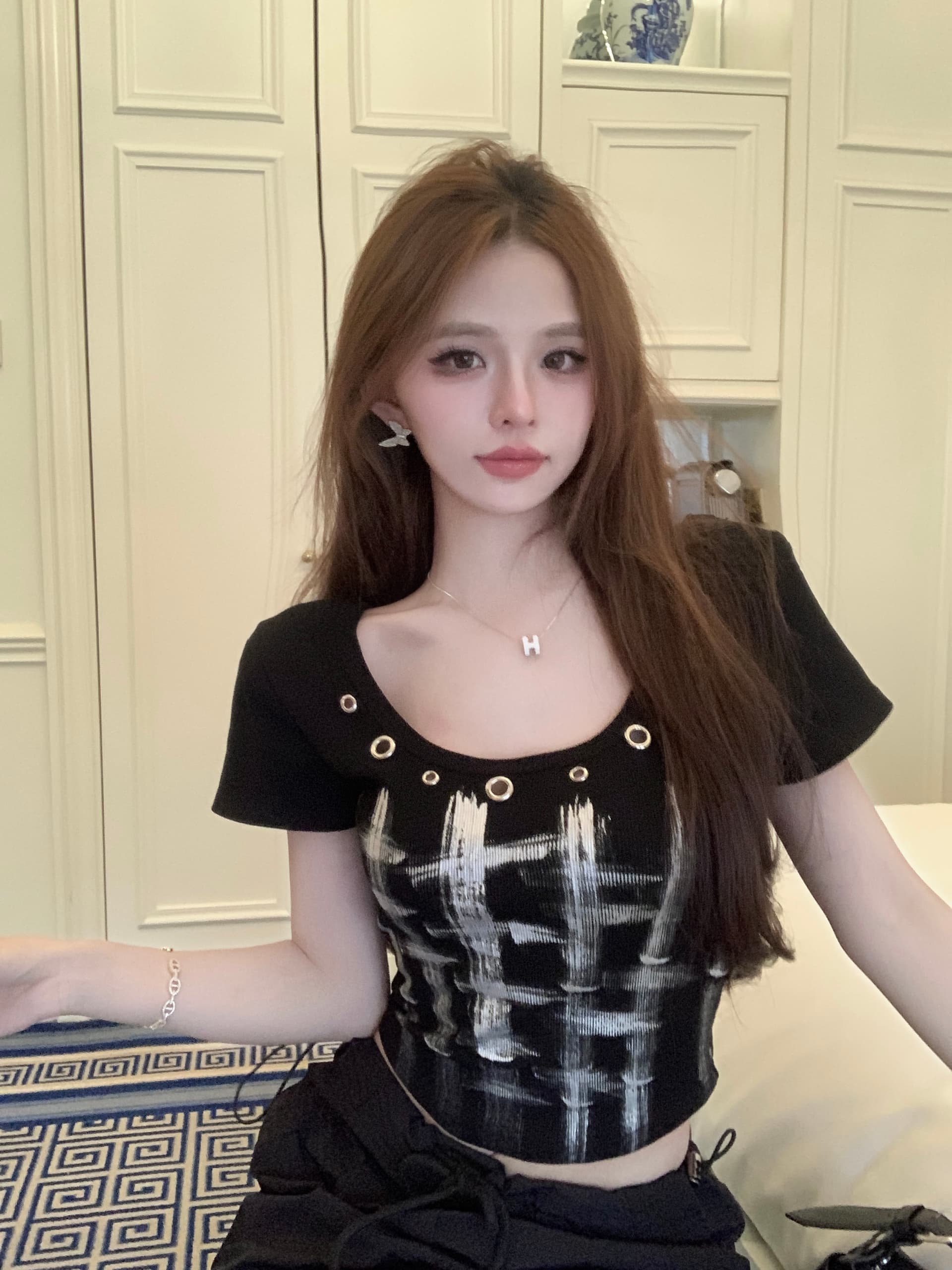 있음 선적 모달 원단 260 그램 핫걸 쇼트 스타일 맨위 상세 이미지 17